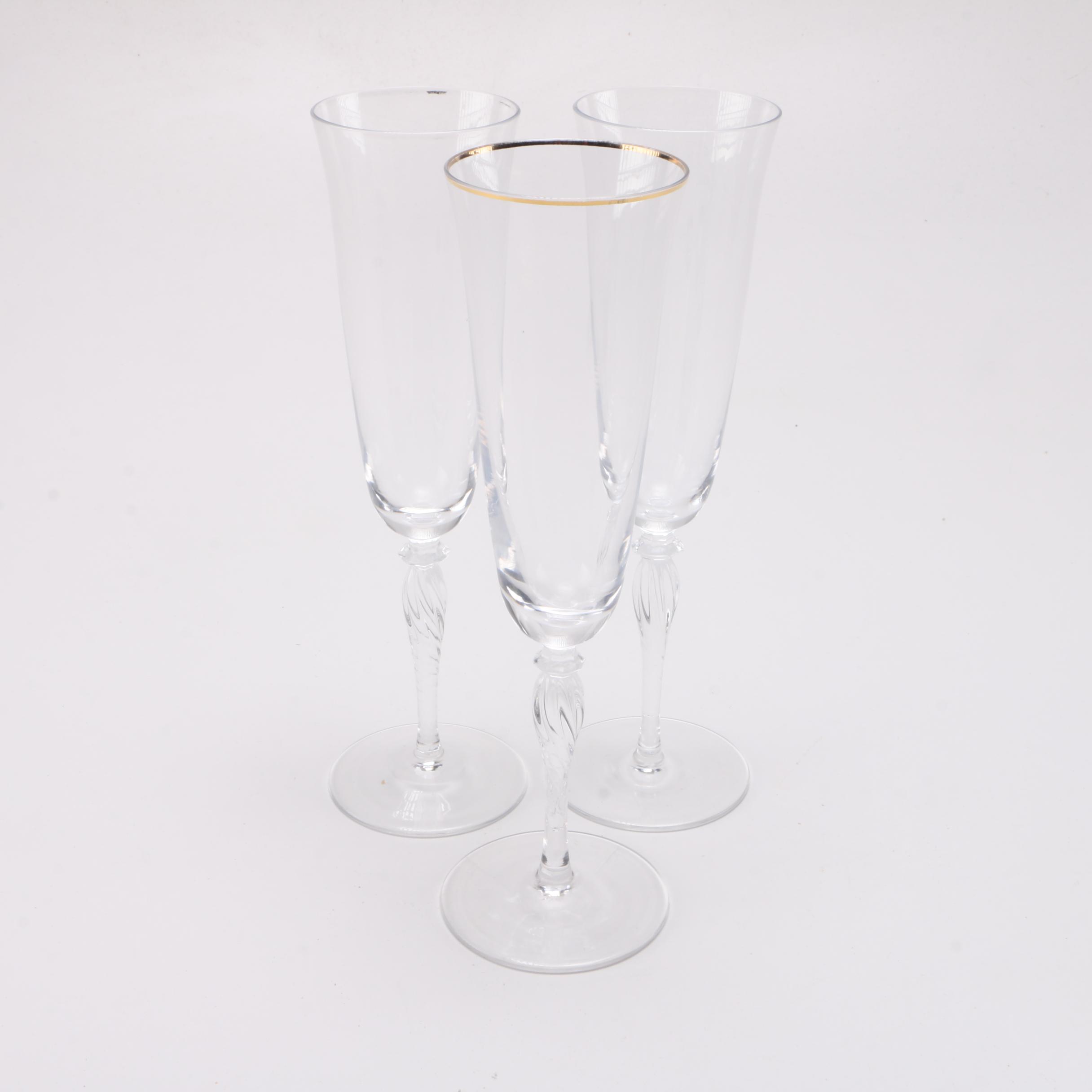 Gilt Trim Glassware