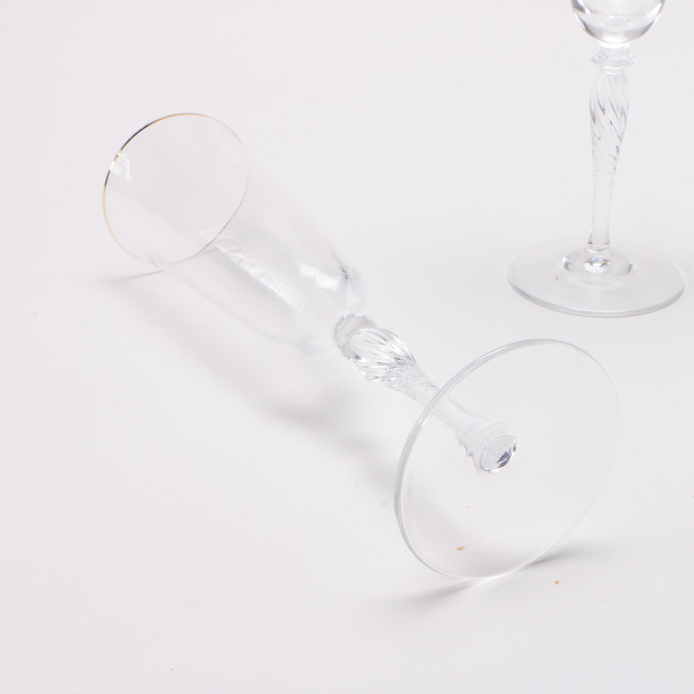 Gilt Trim Glassware