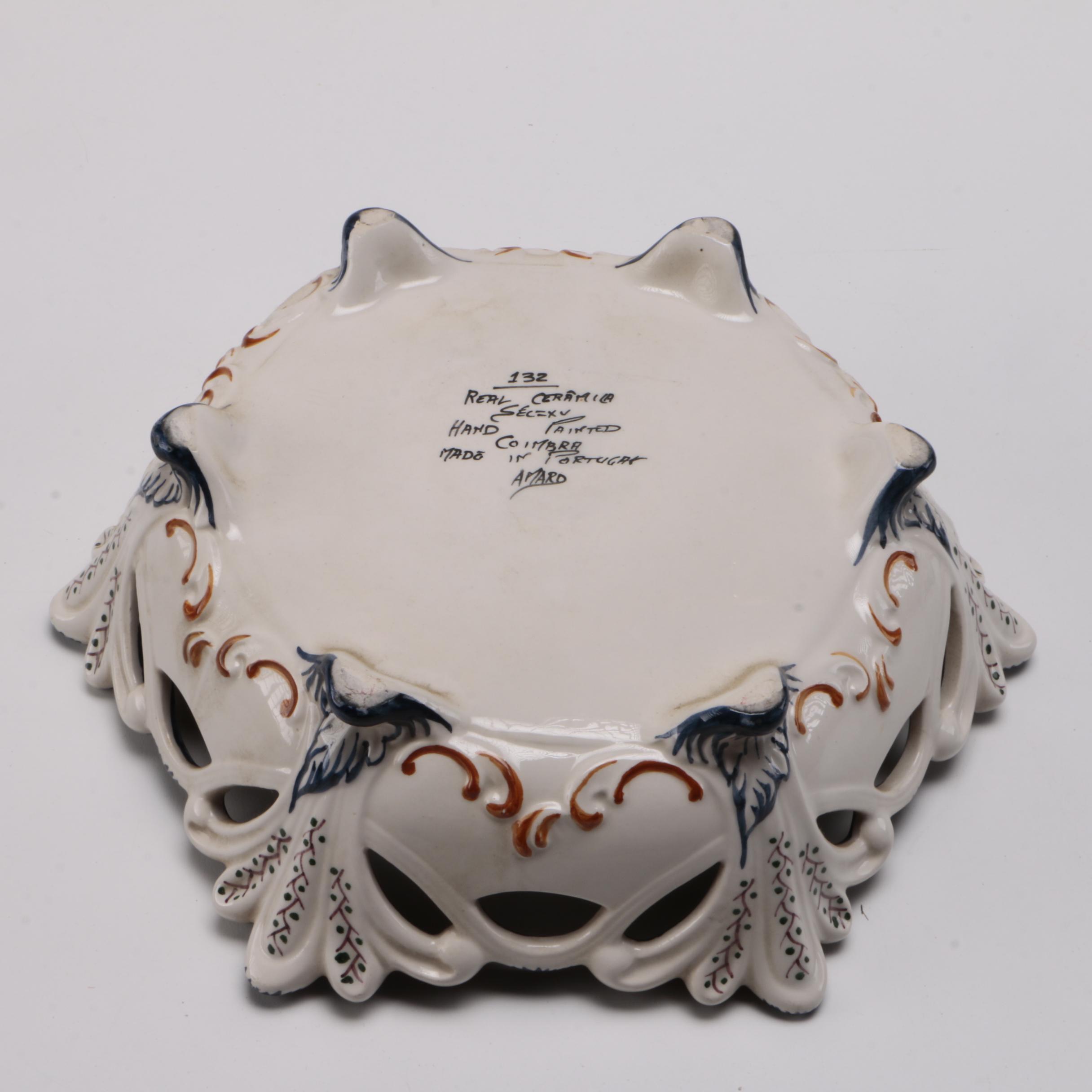 Ceramic Plates and Bowl From Portugal and Japan