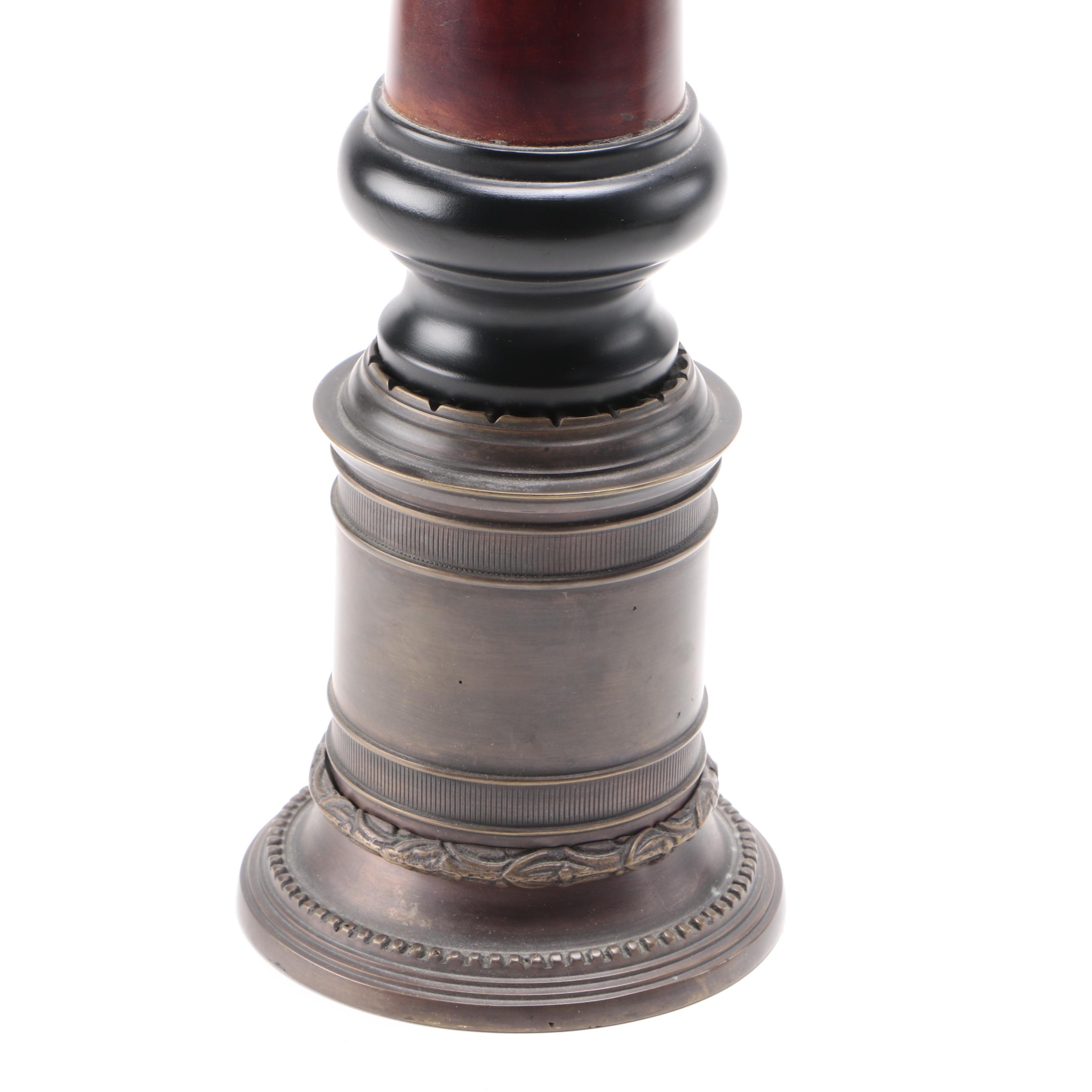 Black-and-Brown Wooden Post