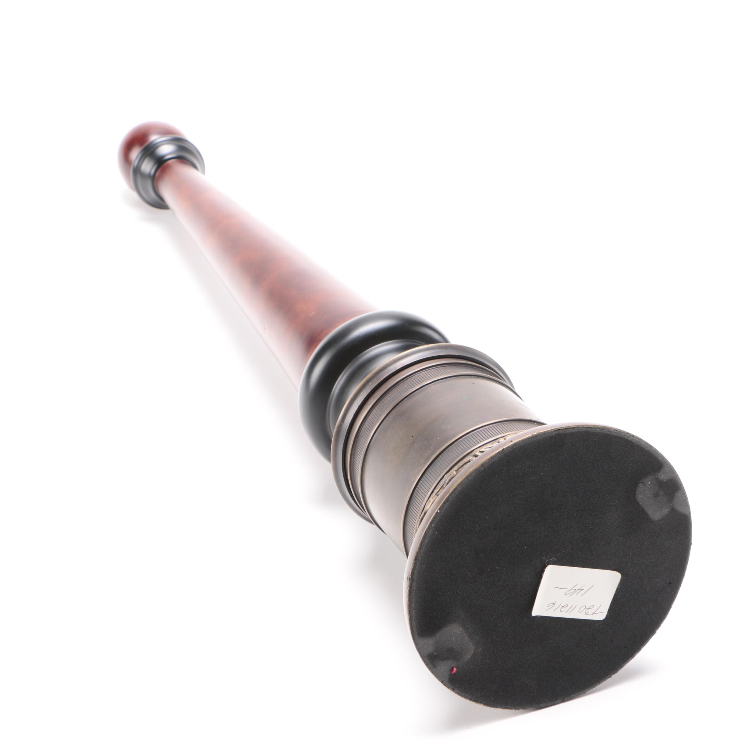 Black-and-Brown Wooden Post