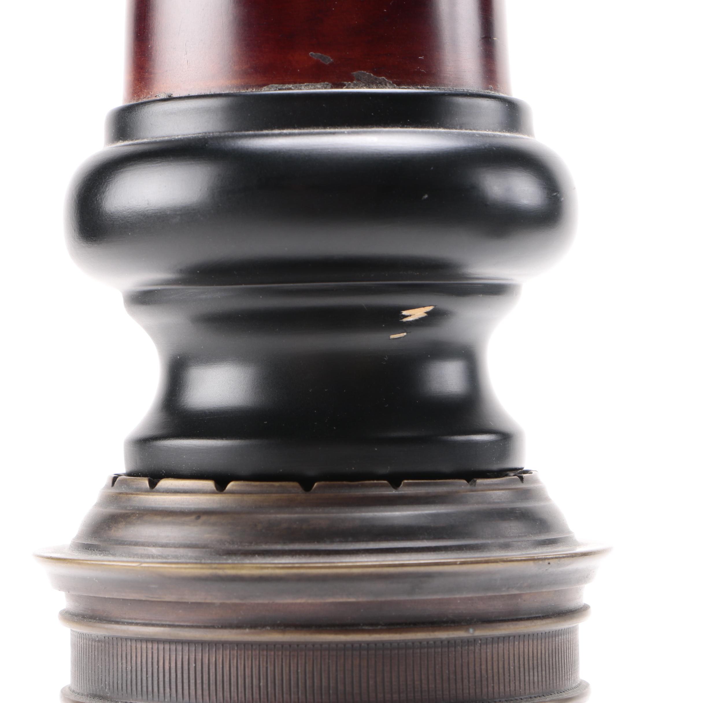 Black-and-Brown Wooden Post