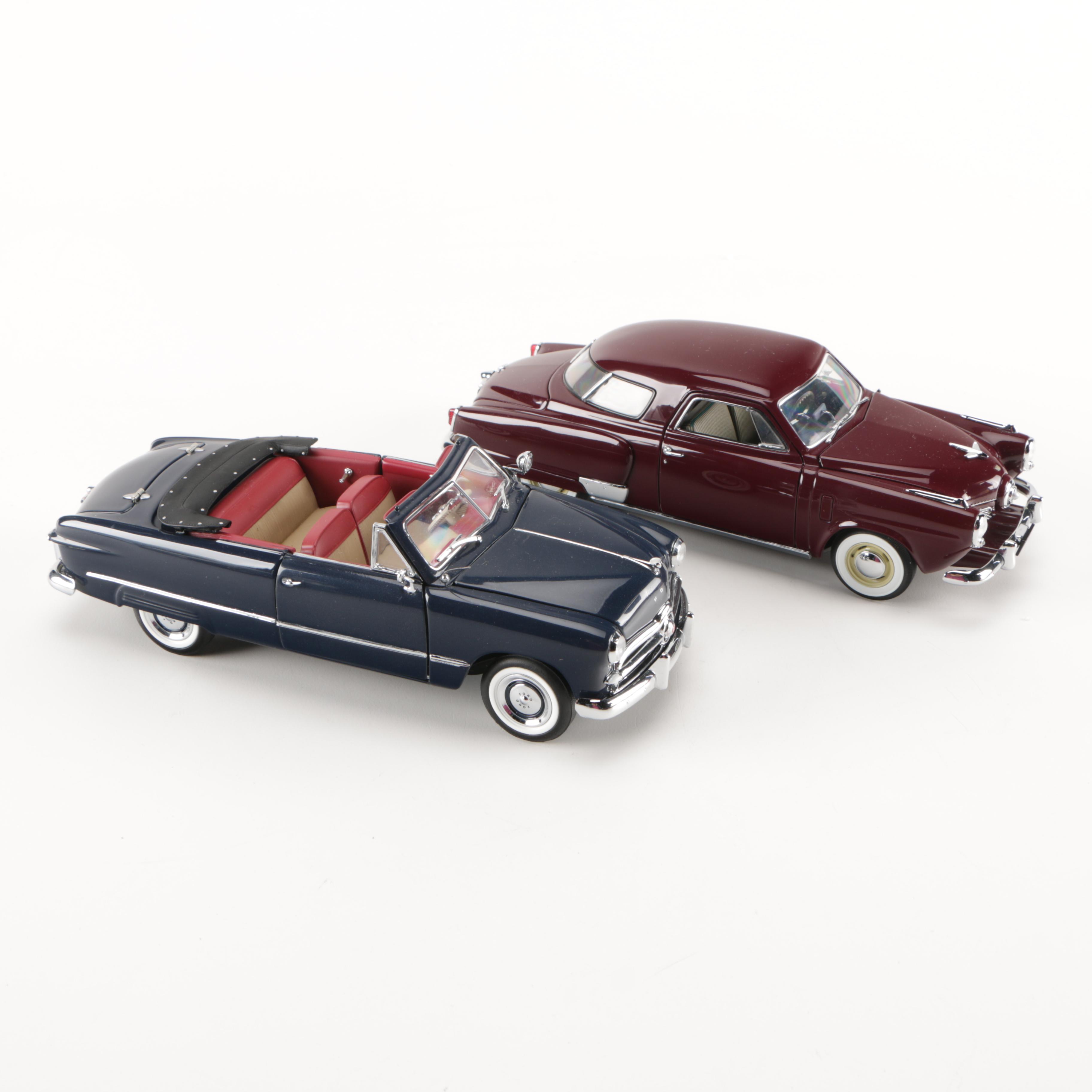 Franklin Mint and Danbury Mint Die-Cast Cars