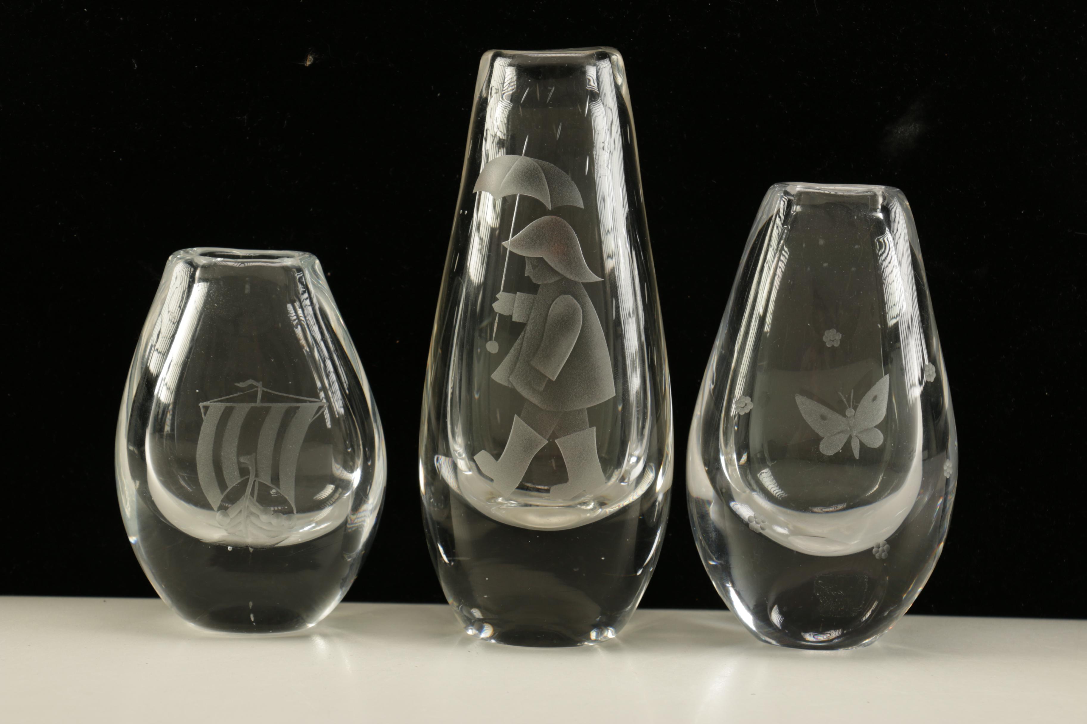 Frosted Crystal Vases