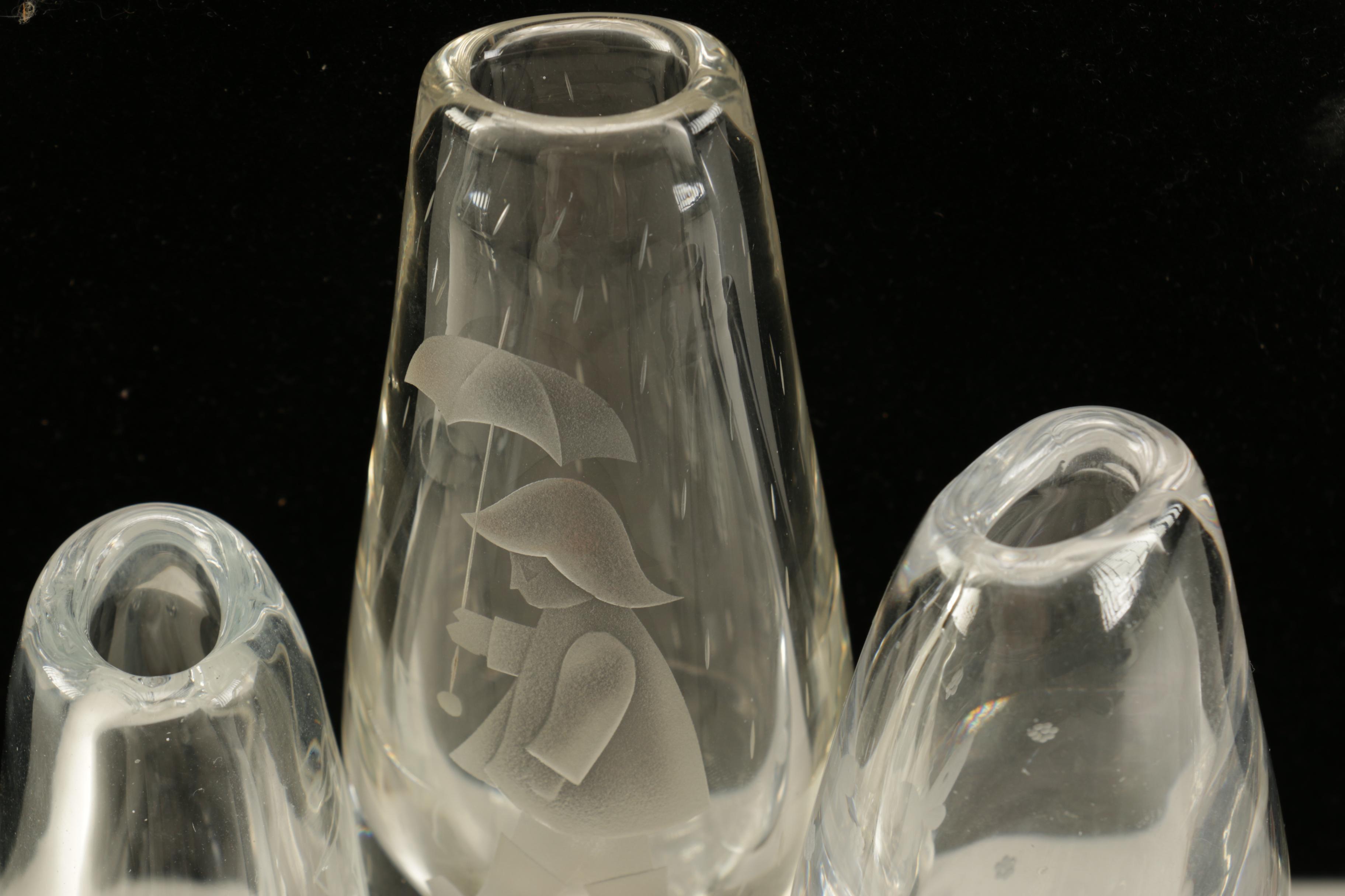 Frosted Crystal Vases