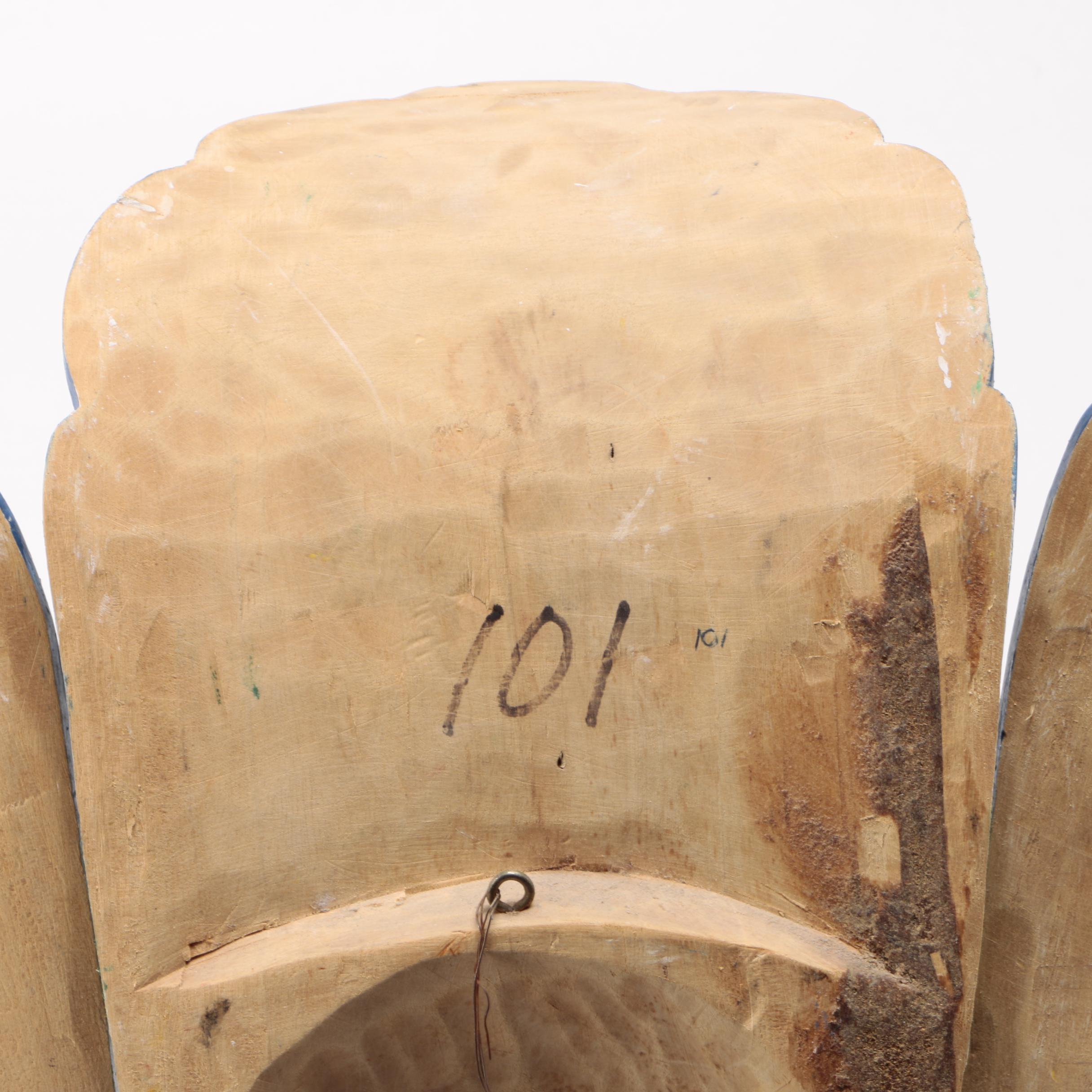 Decorative Balinese Painted Wood Mask