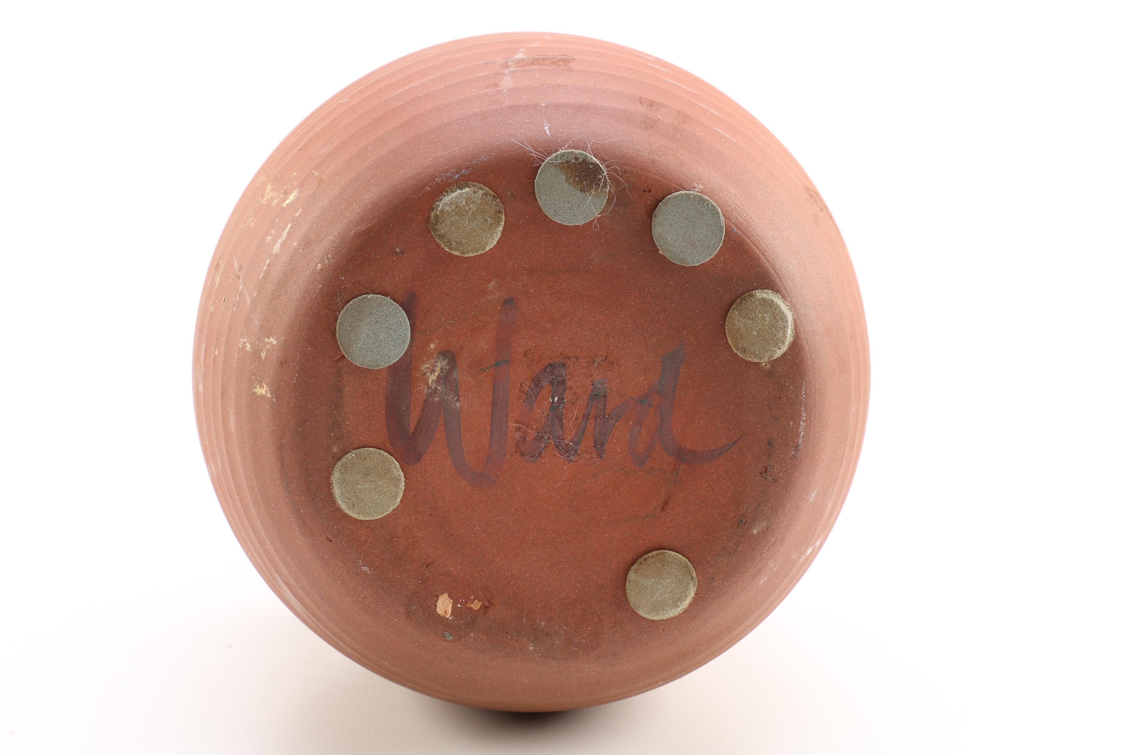 Signed Hand Thrown Stoneware Vessel