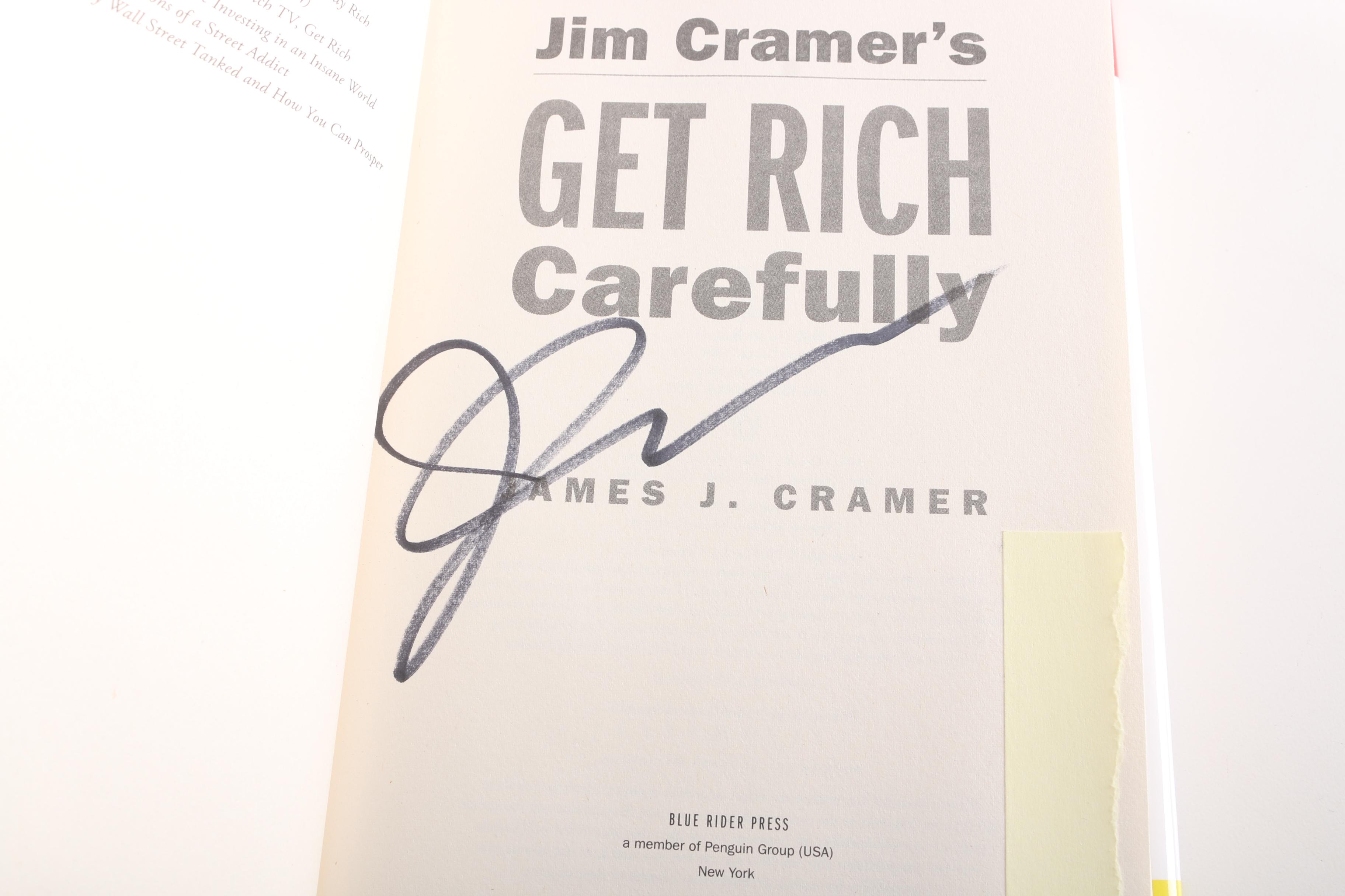 Business Book Assortment Featuring Signed Jim Cramer