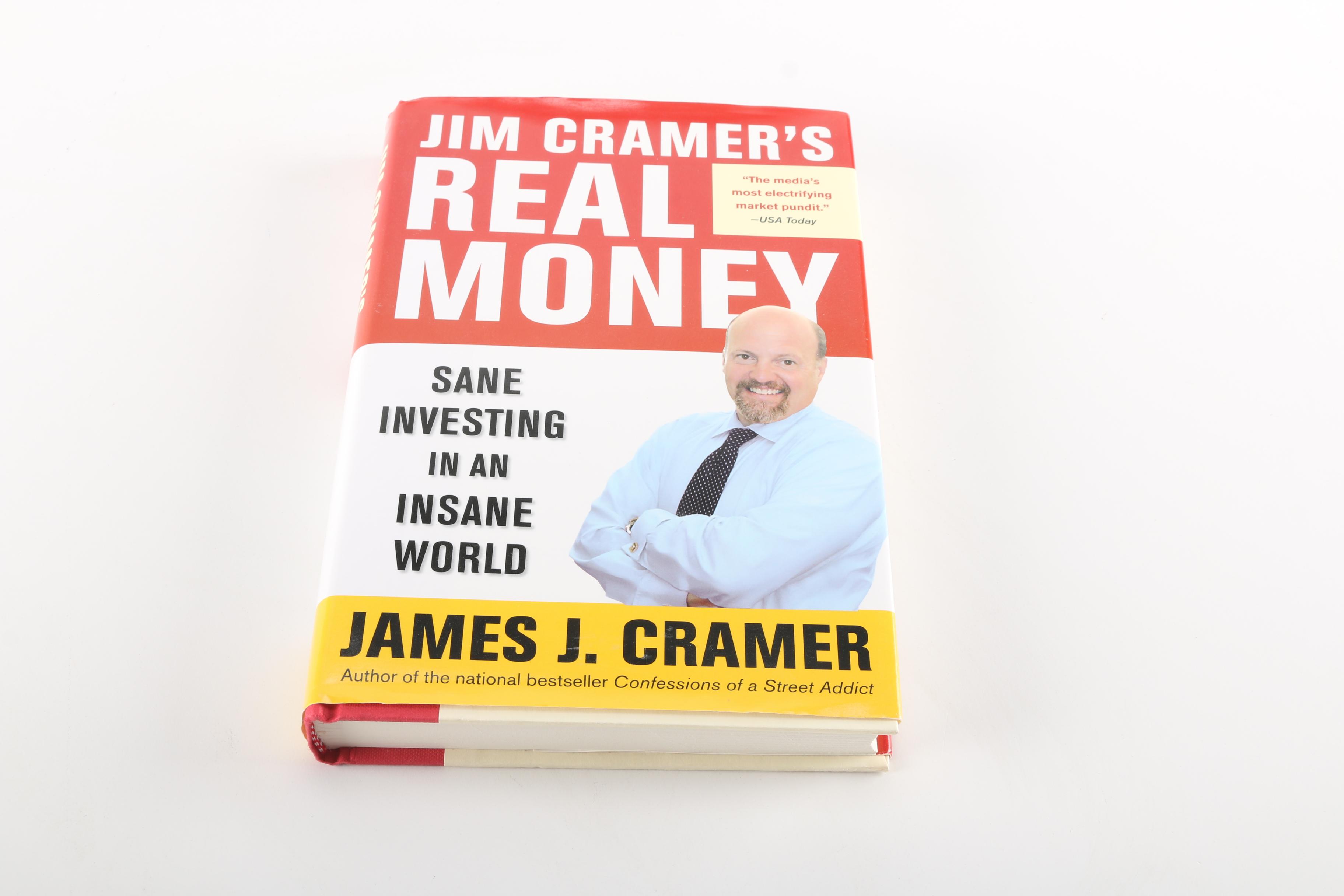 Business Book Assortment Featuring Signed Jim Cramer