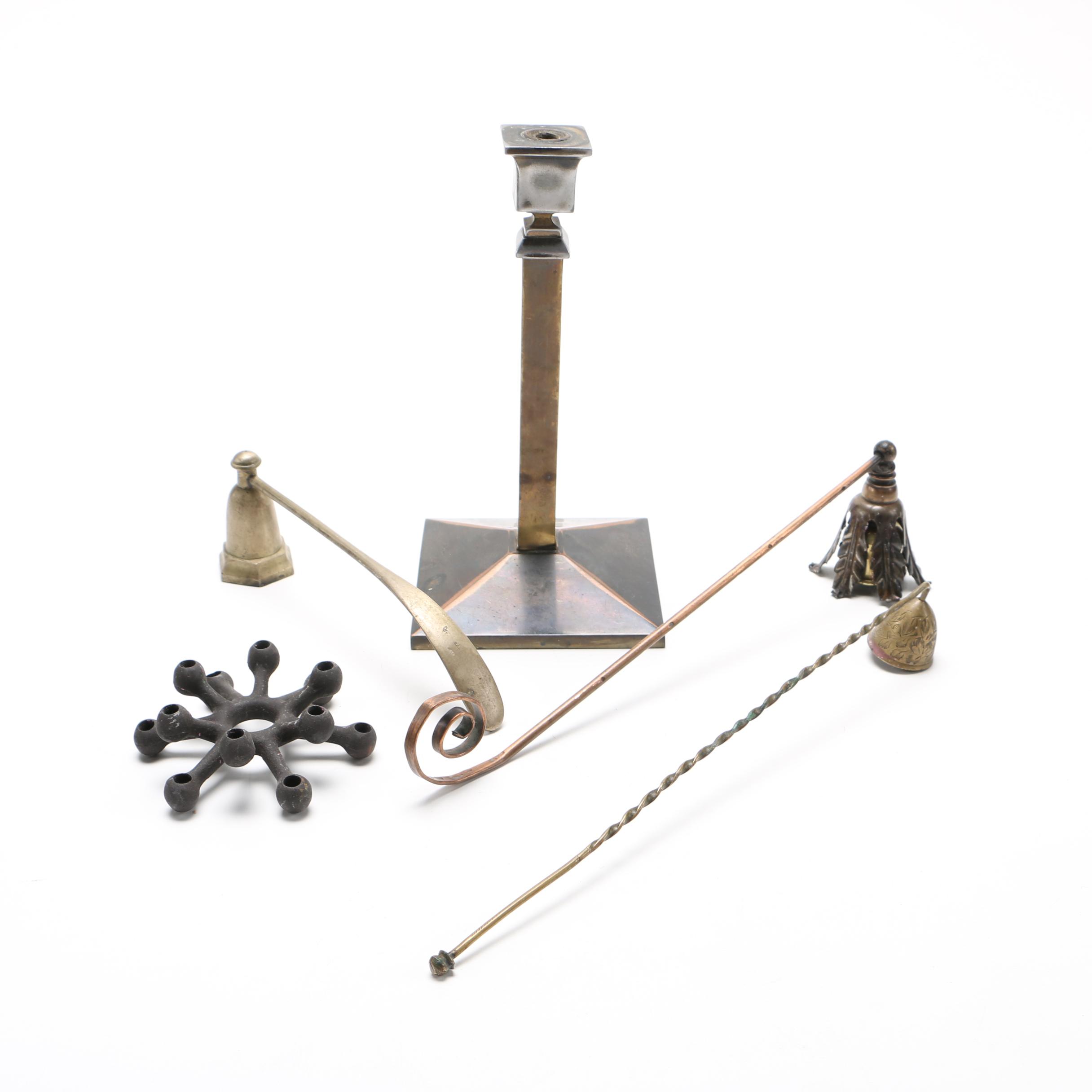 Brass and Metal Candle Décor