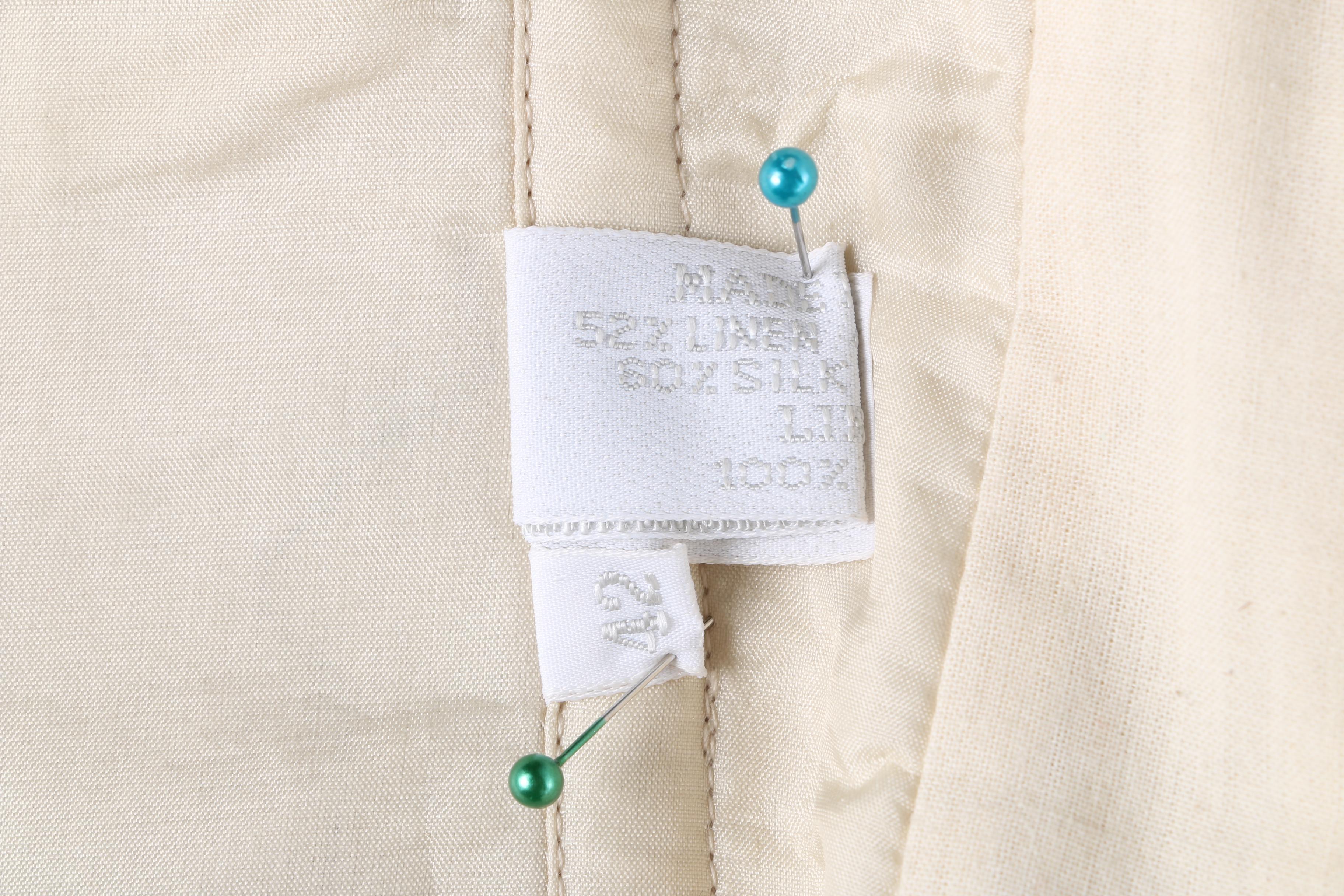 Prada White Linen and Silk Strapless Dress