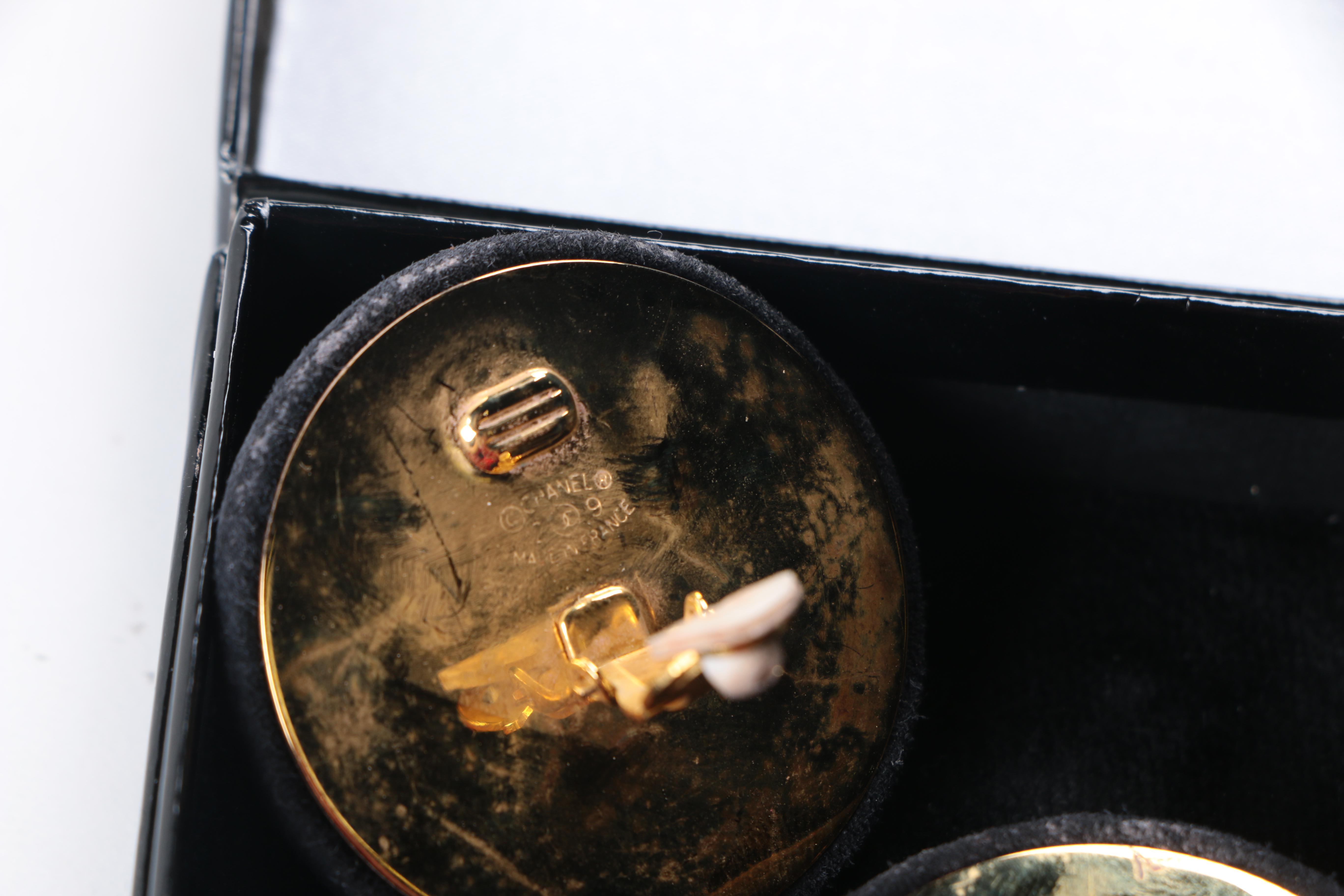 Gold-Tone and Suede Channel Earrings