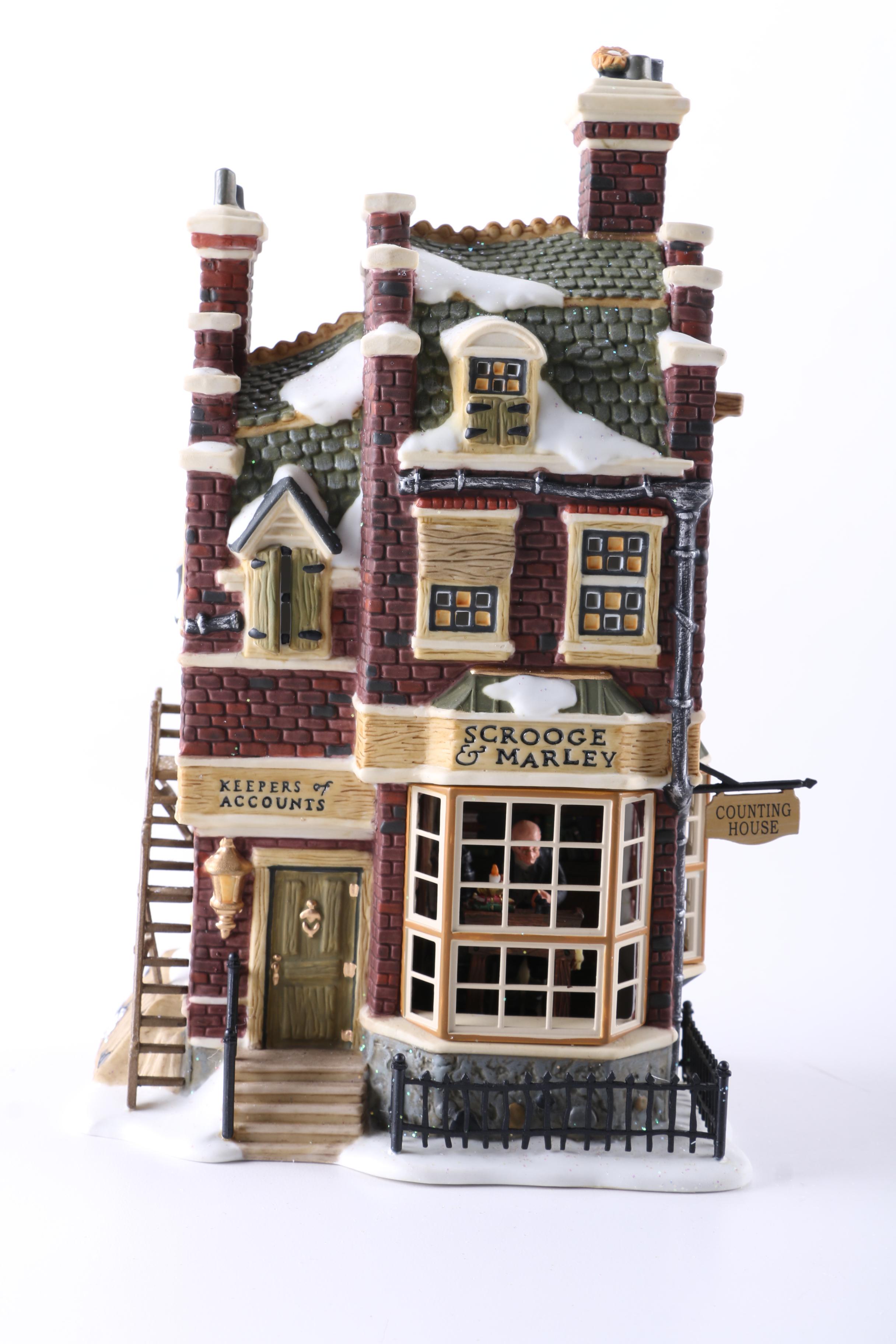 Department 56 "Dickens" Christmas Village Ceramic Lamps