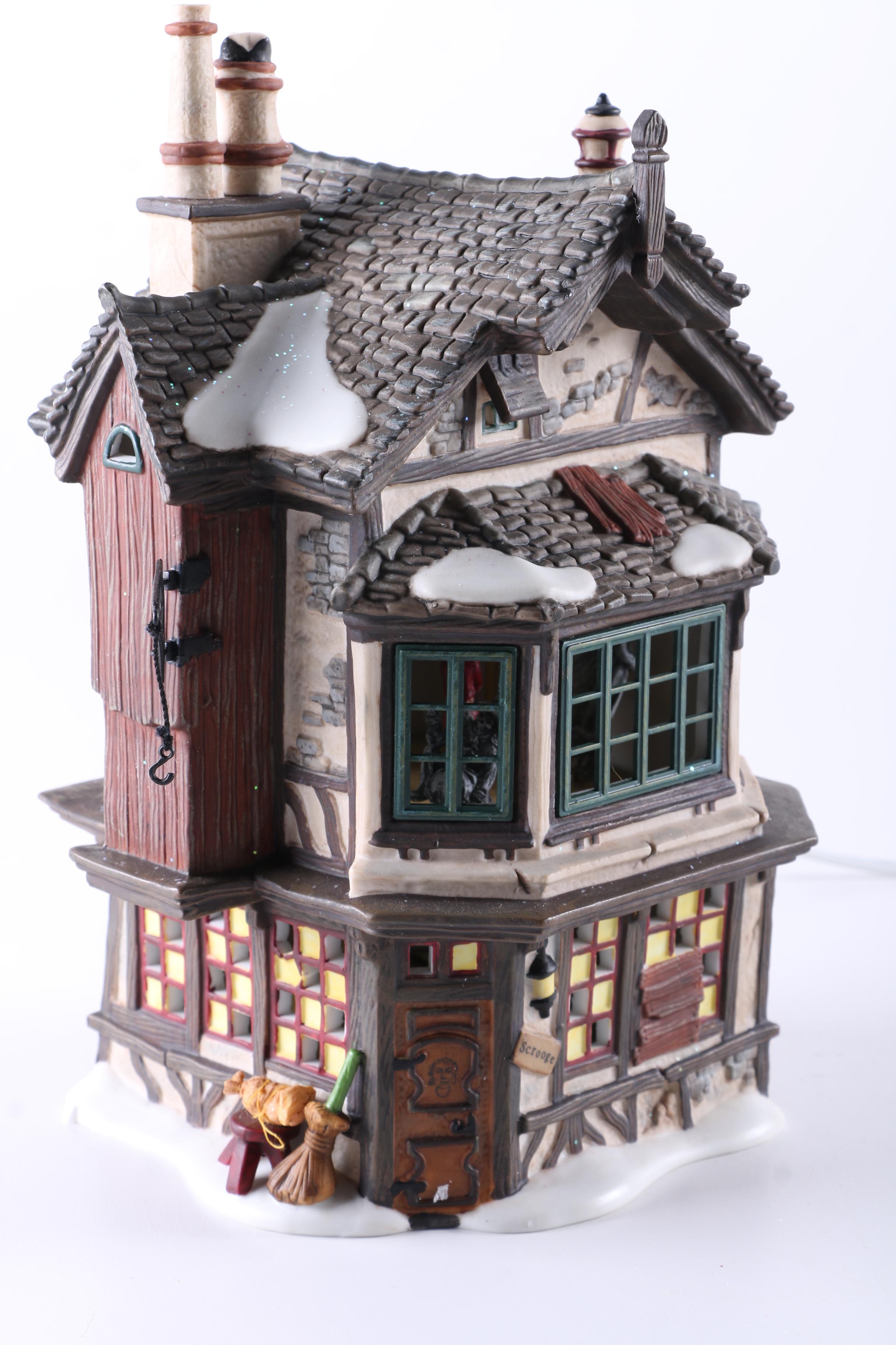Department 56 "Dickens" Christmas Village Ceramic Lamps