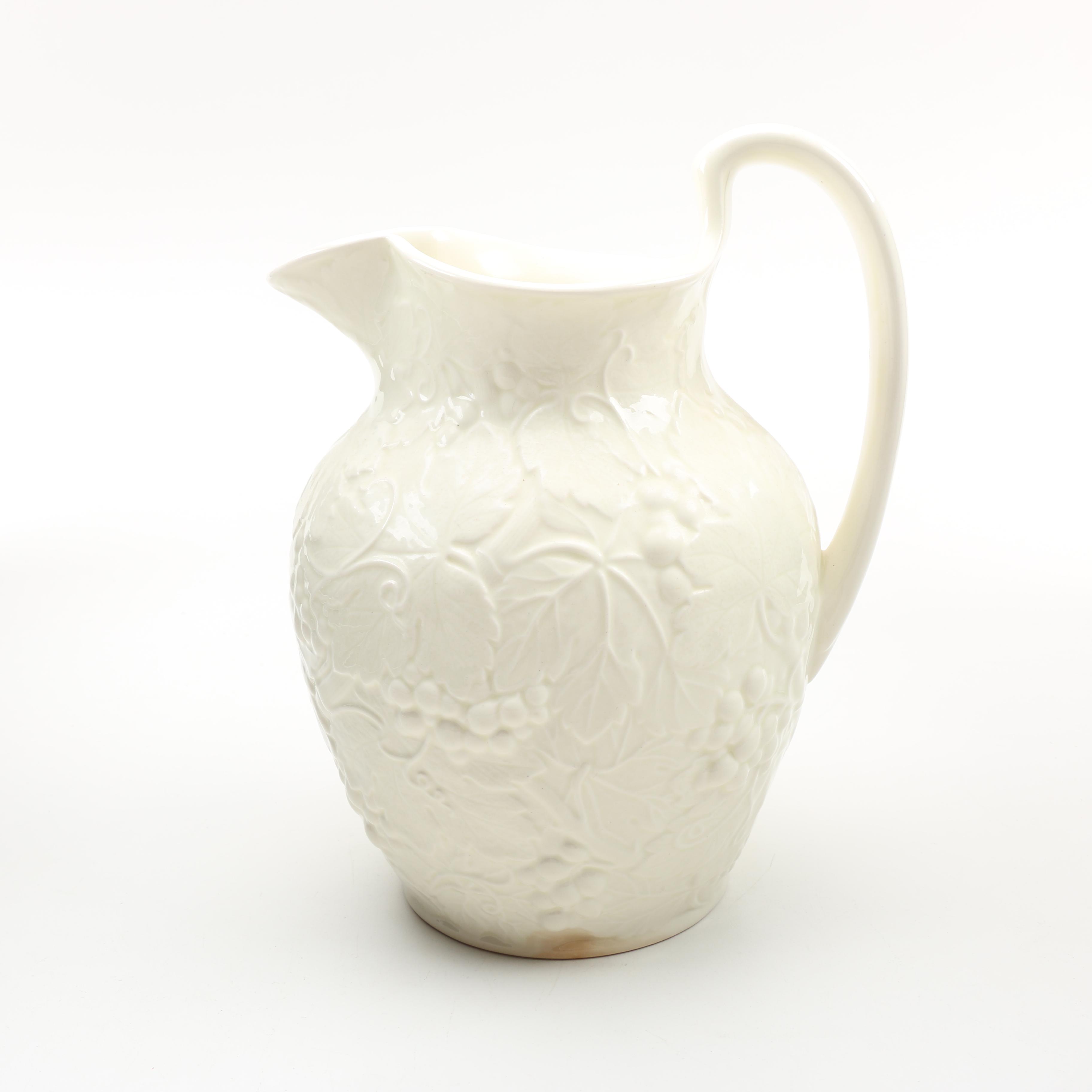 Wedgwood Pitcher With Grapevine Relief