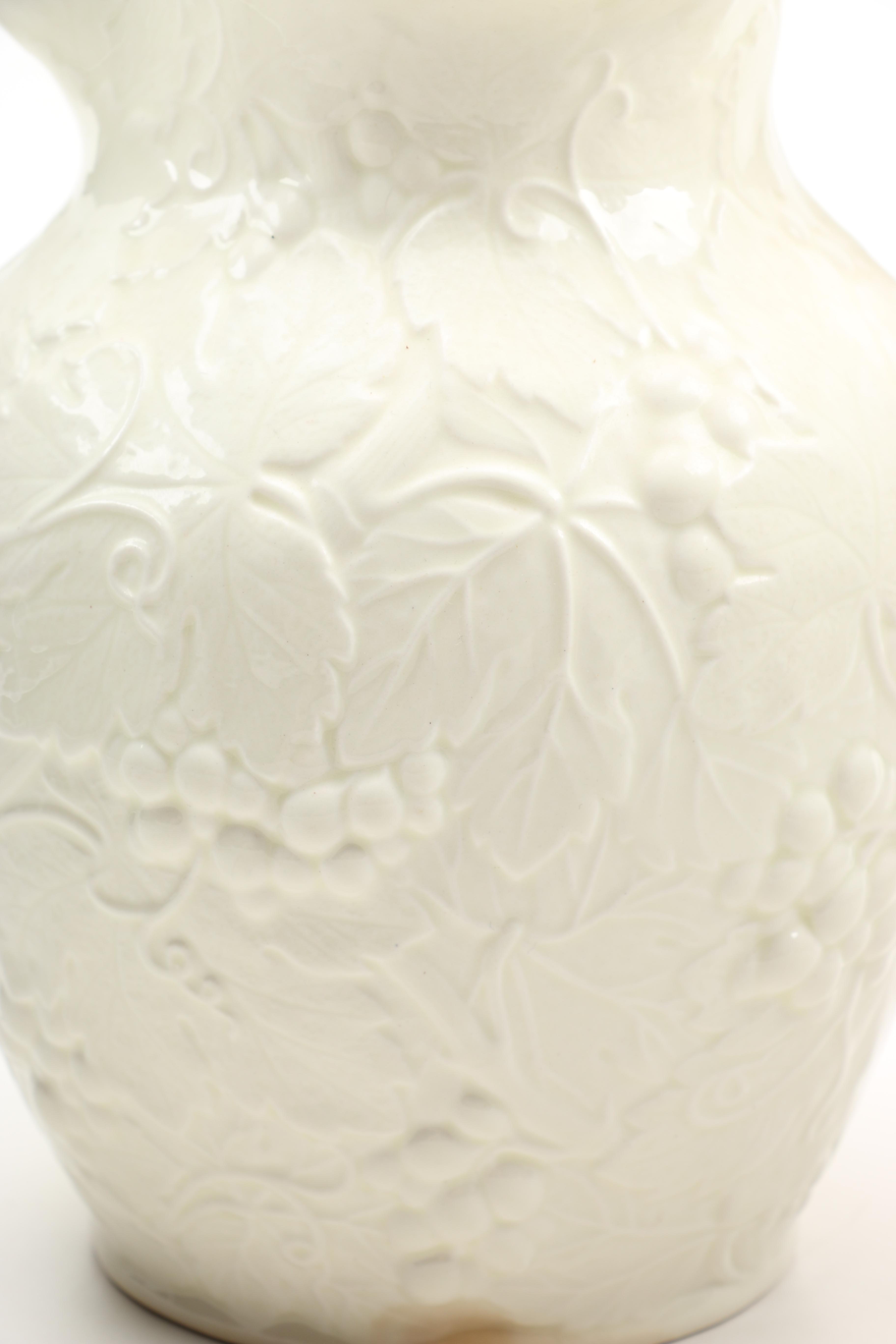 Wedgwood Pitcher With Grapevine Relief