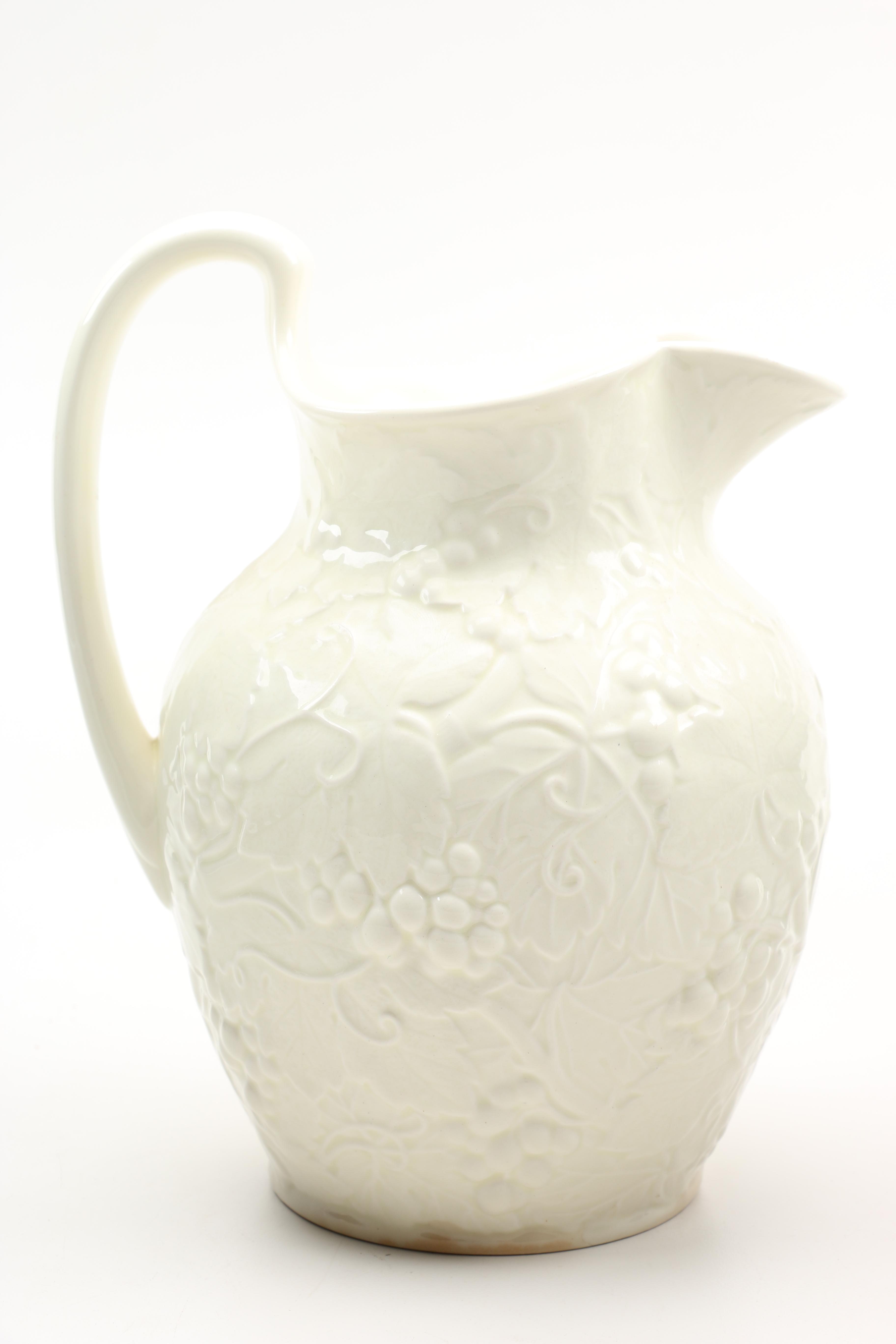 Wedgwood Pitcher With Grapevine Relief