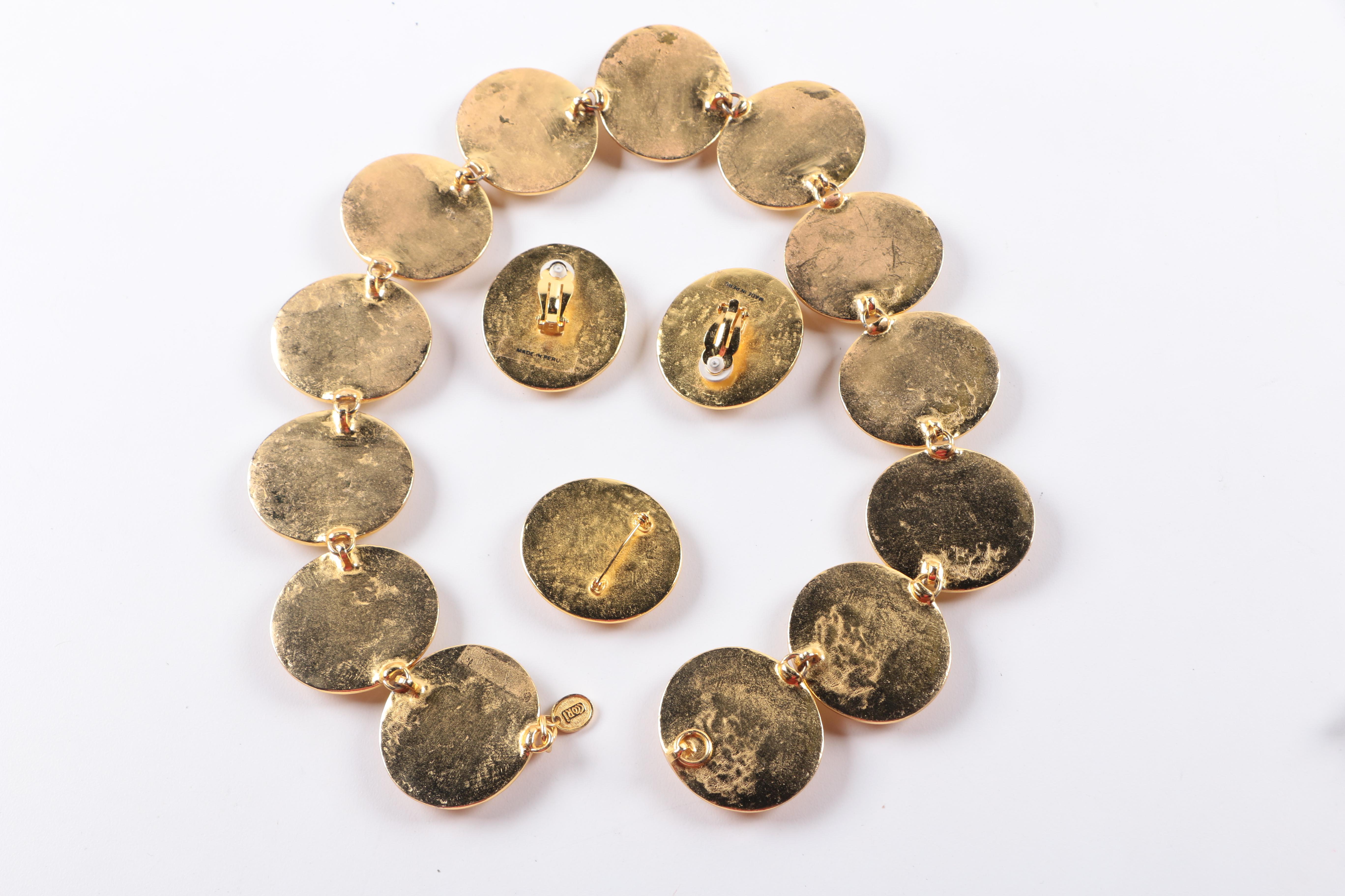 Vintage Costume Jewelry Including a Demi Parure from Peru