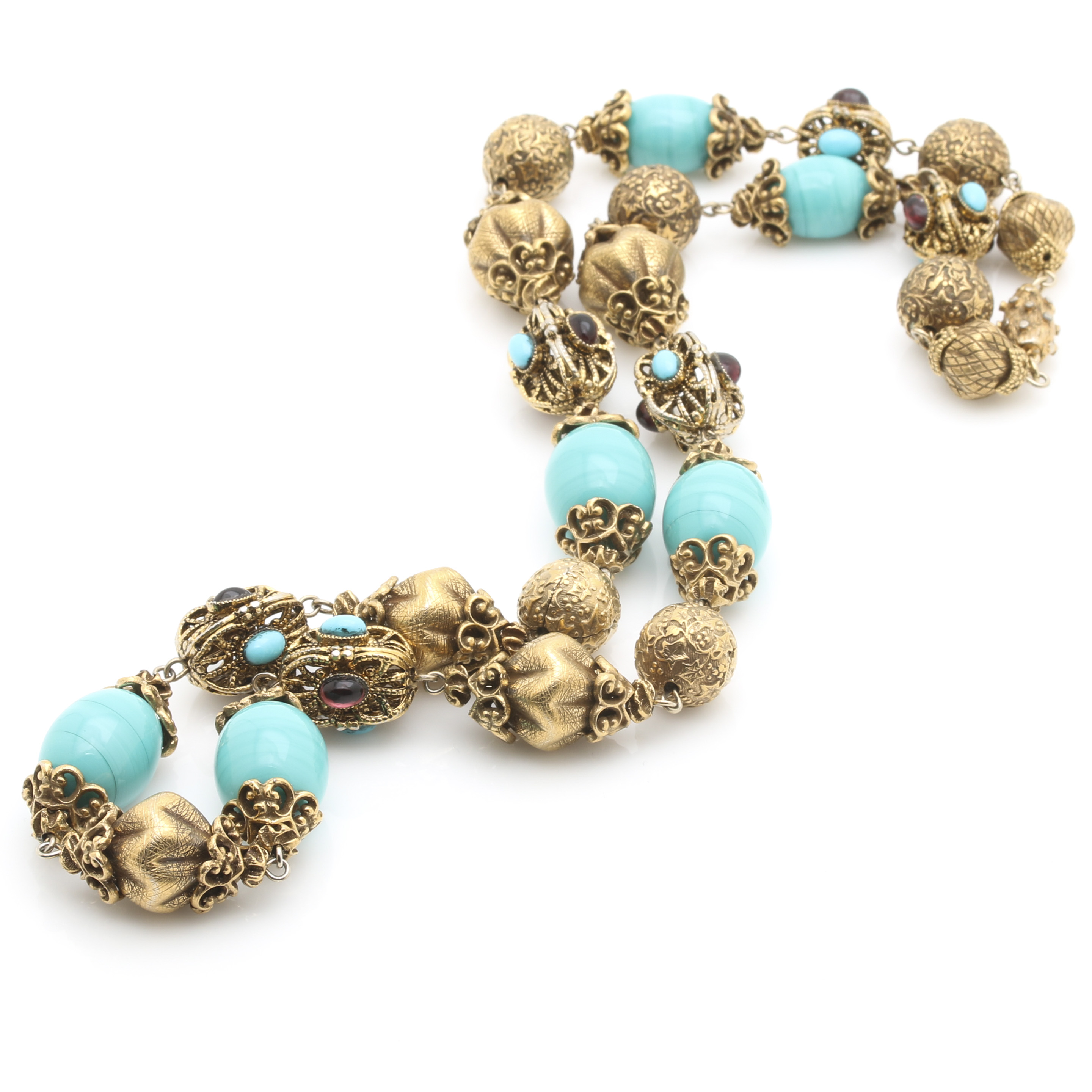 Vintage Necklace, Brooch and Earrings Featuring Vendome