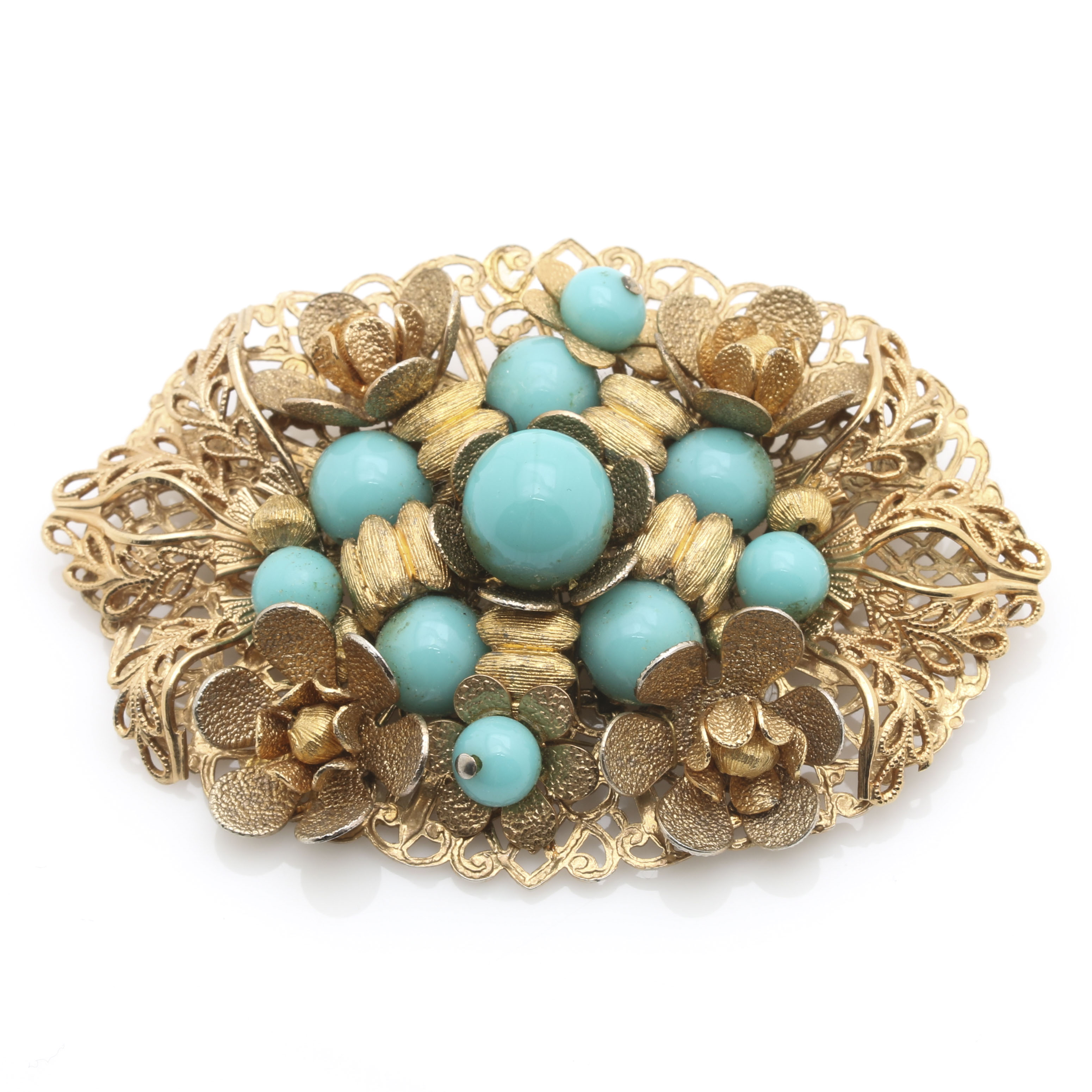 Vintage Necklace, Brooch and Earrings Featuring Vendome