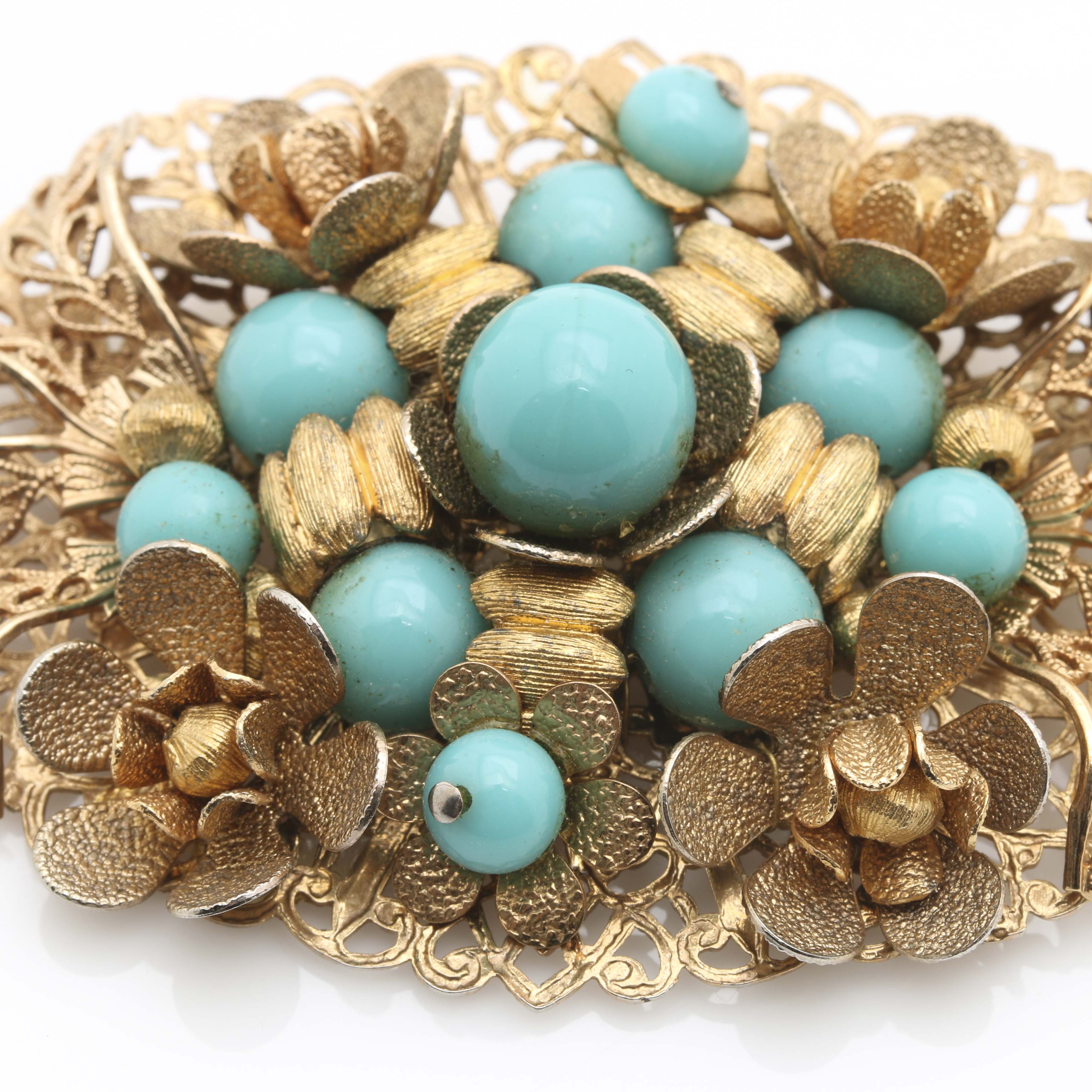 Vintage Necklace, Brooch and Earrings Featuring Vendome