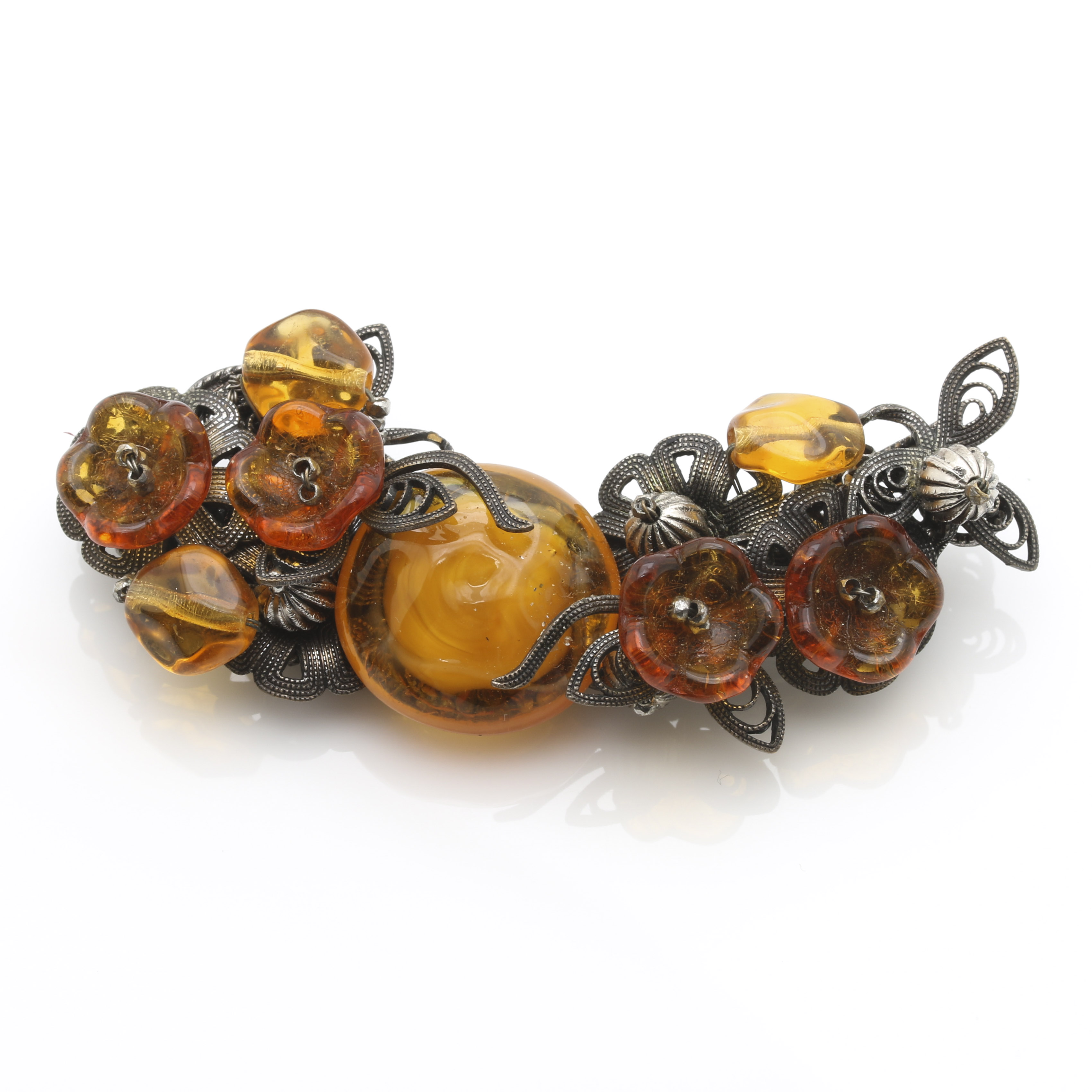 Vintage Miriam Haskell Floral Brooches