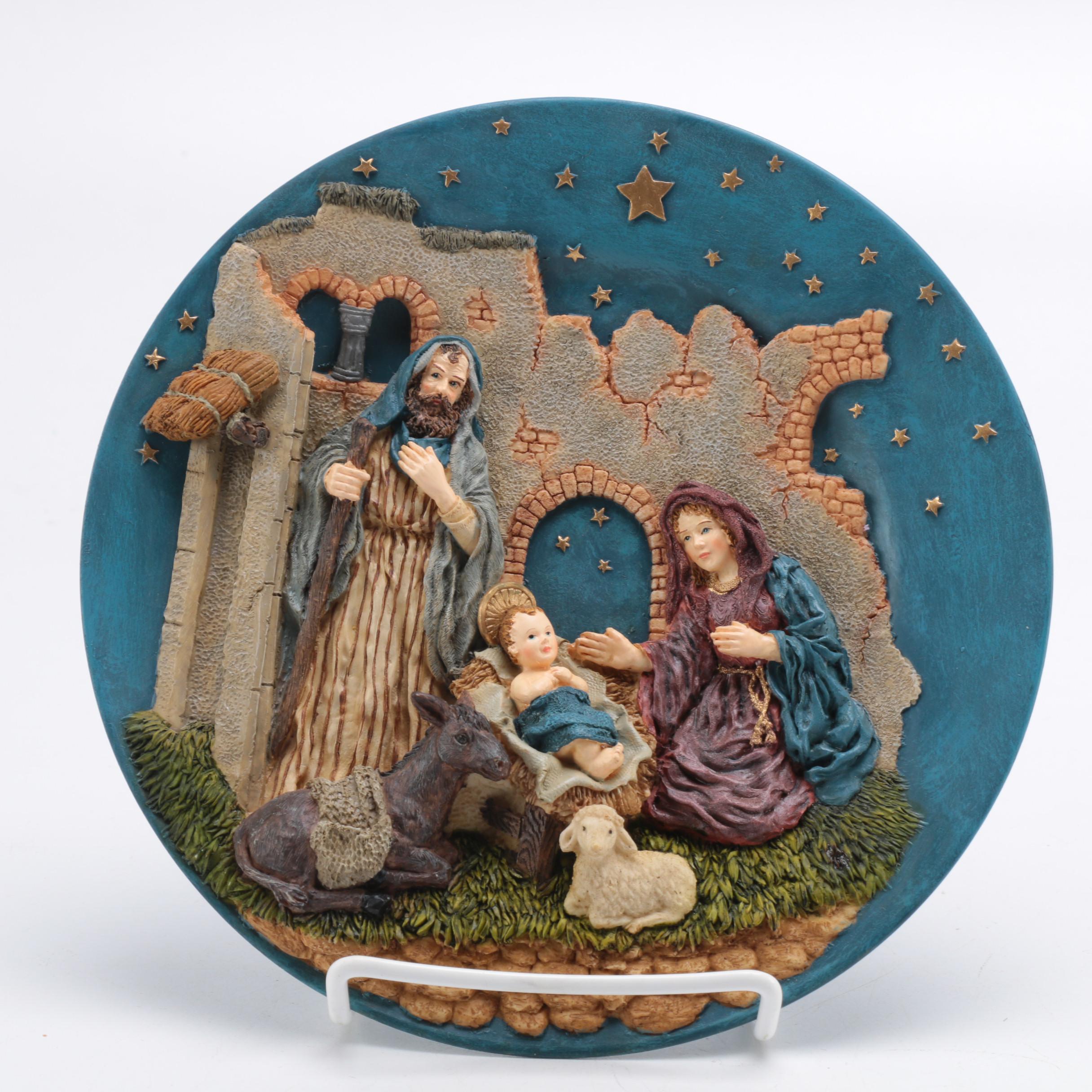 Nativity Scene Display Plate