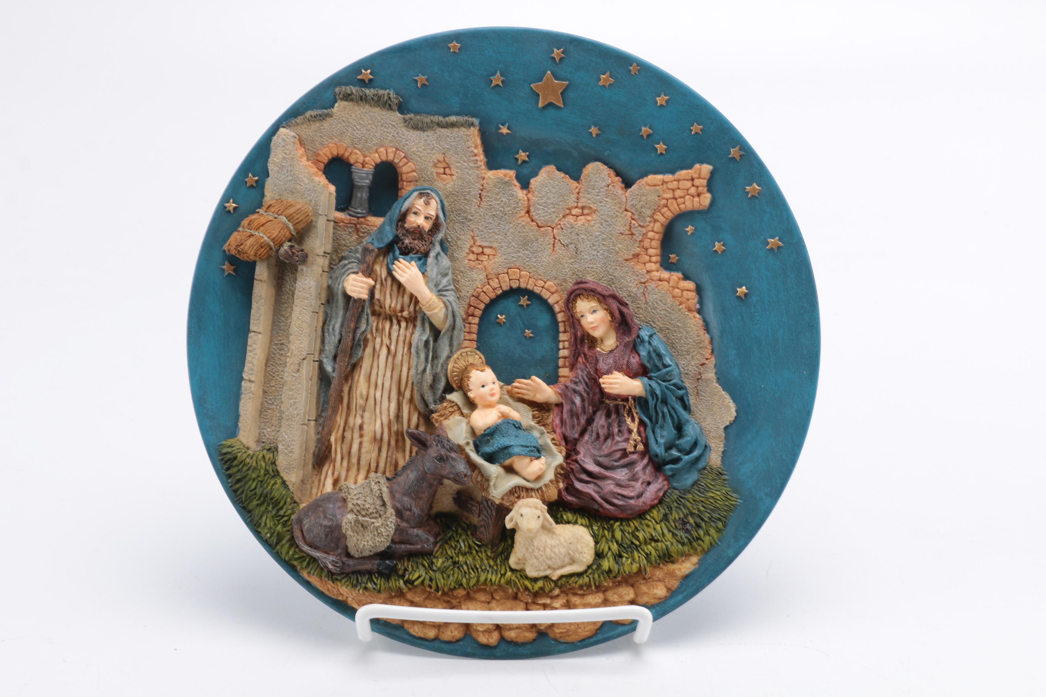 Nativity Scene Display Plate