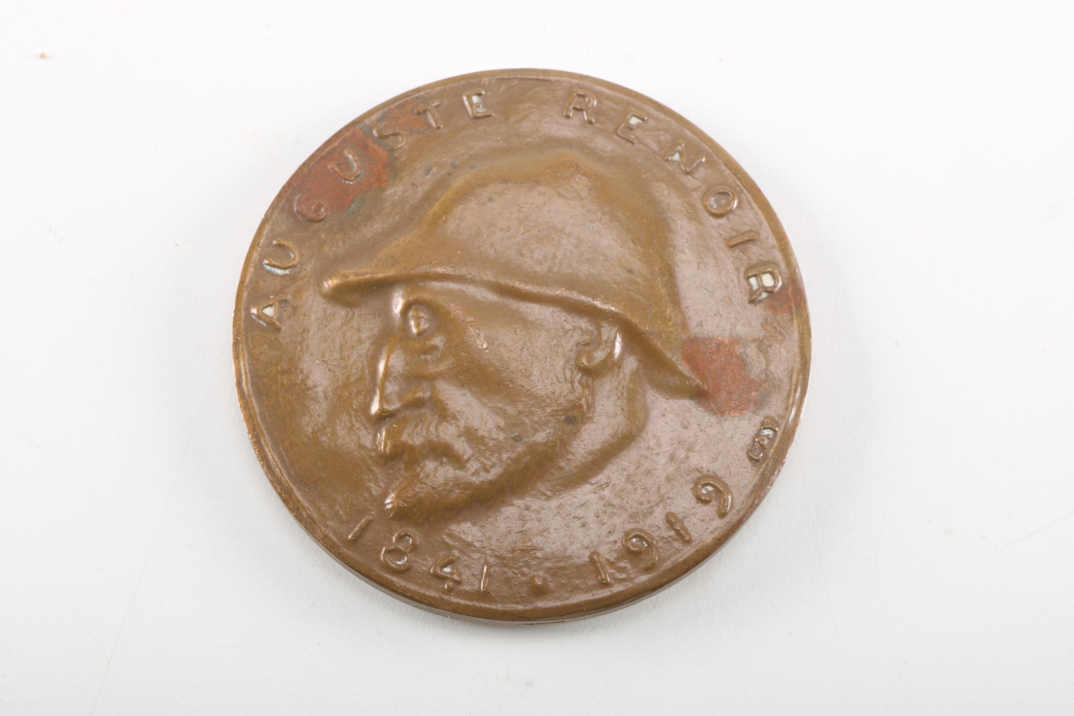 Pair of French Bronze Medallions