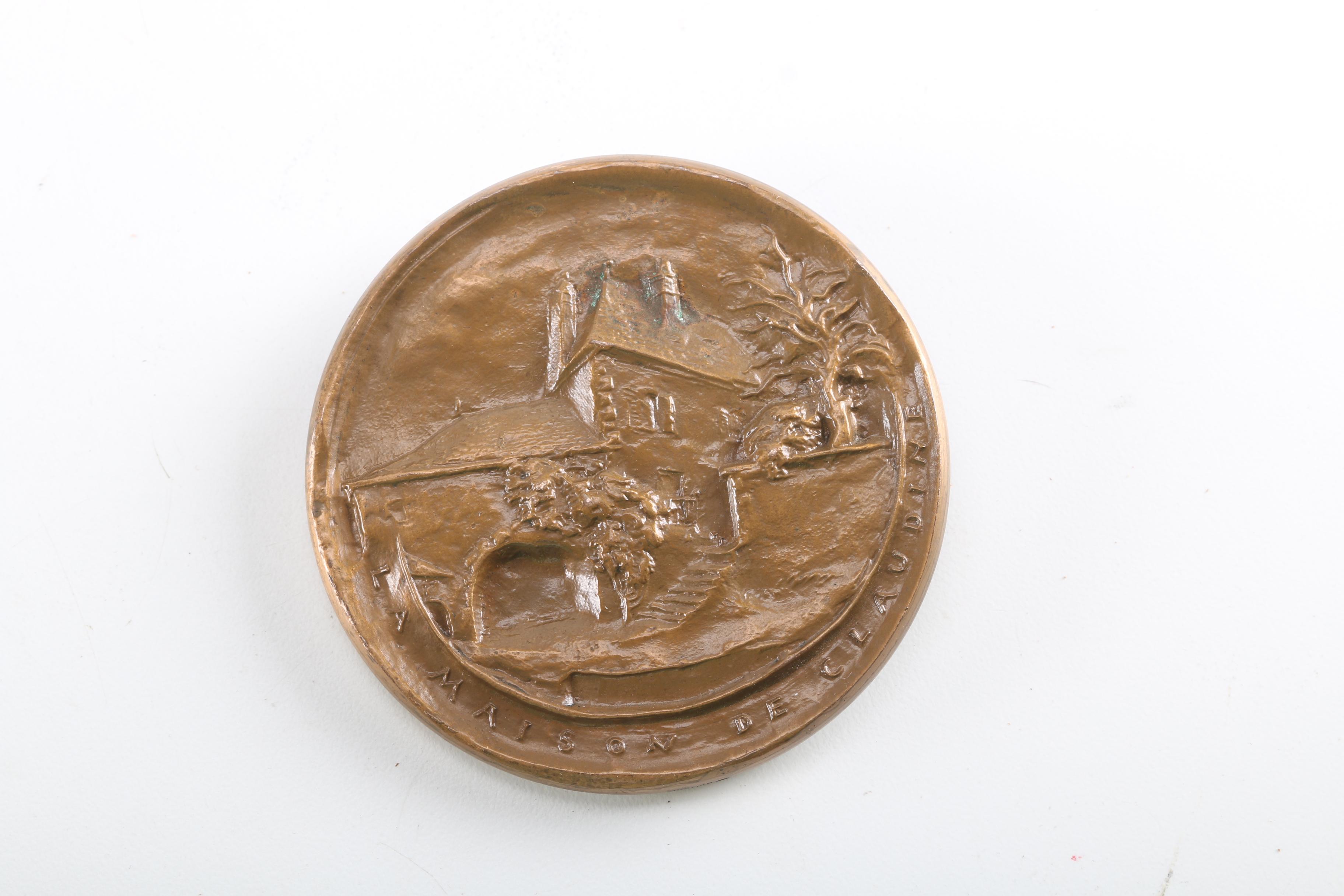 Pair of French Bronze Medallions