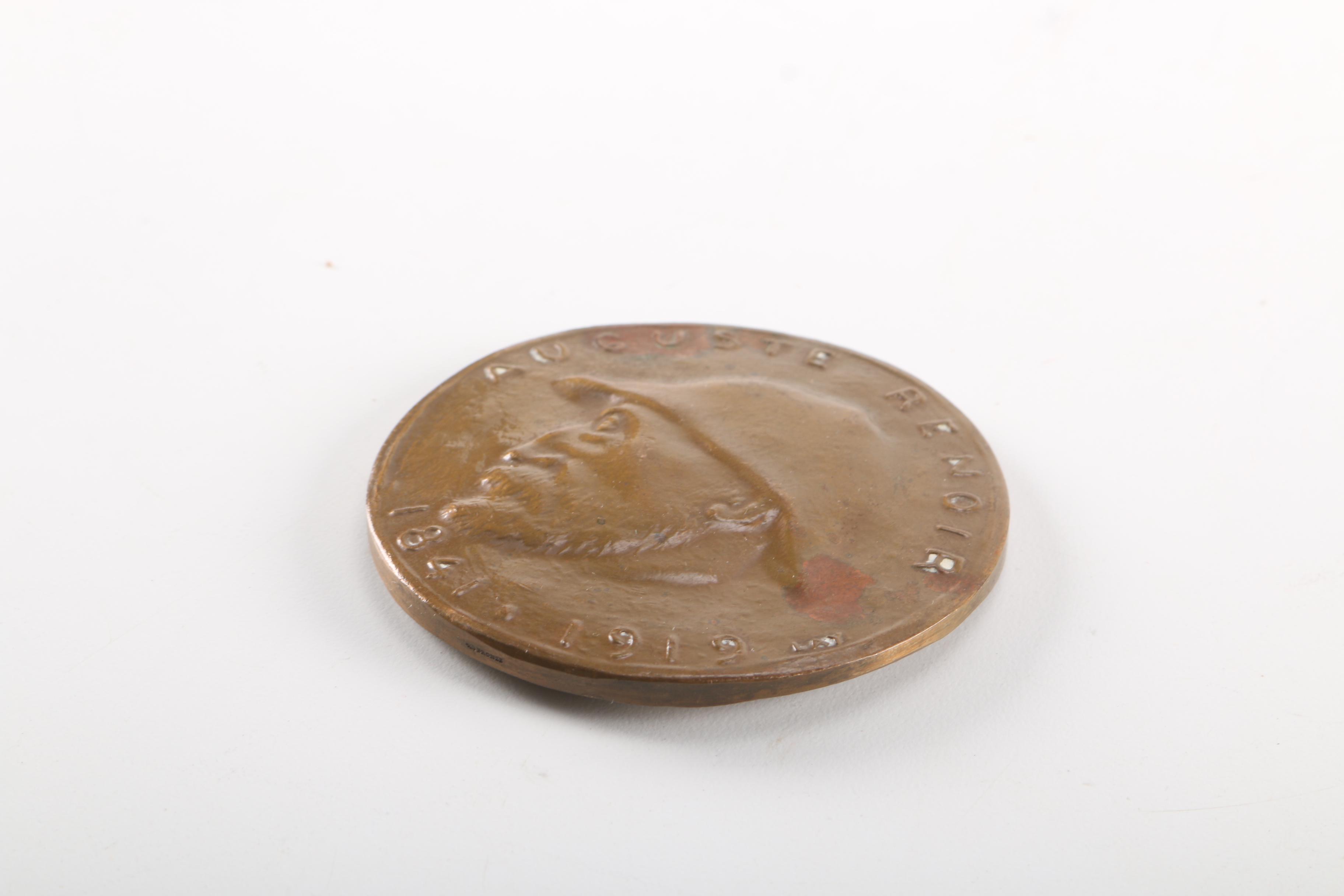 Pair of French Bronze Medallions