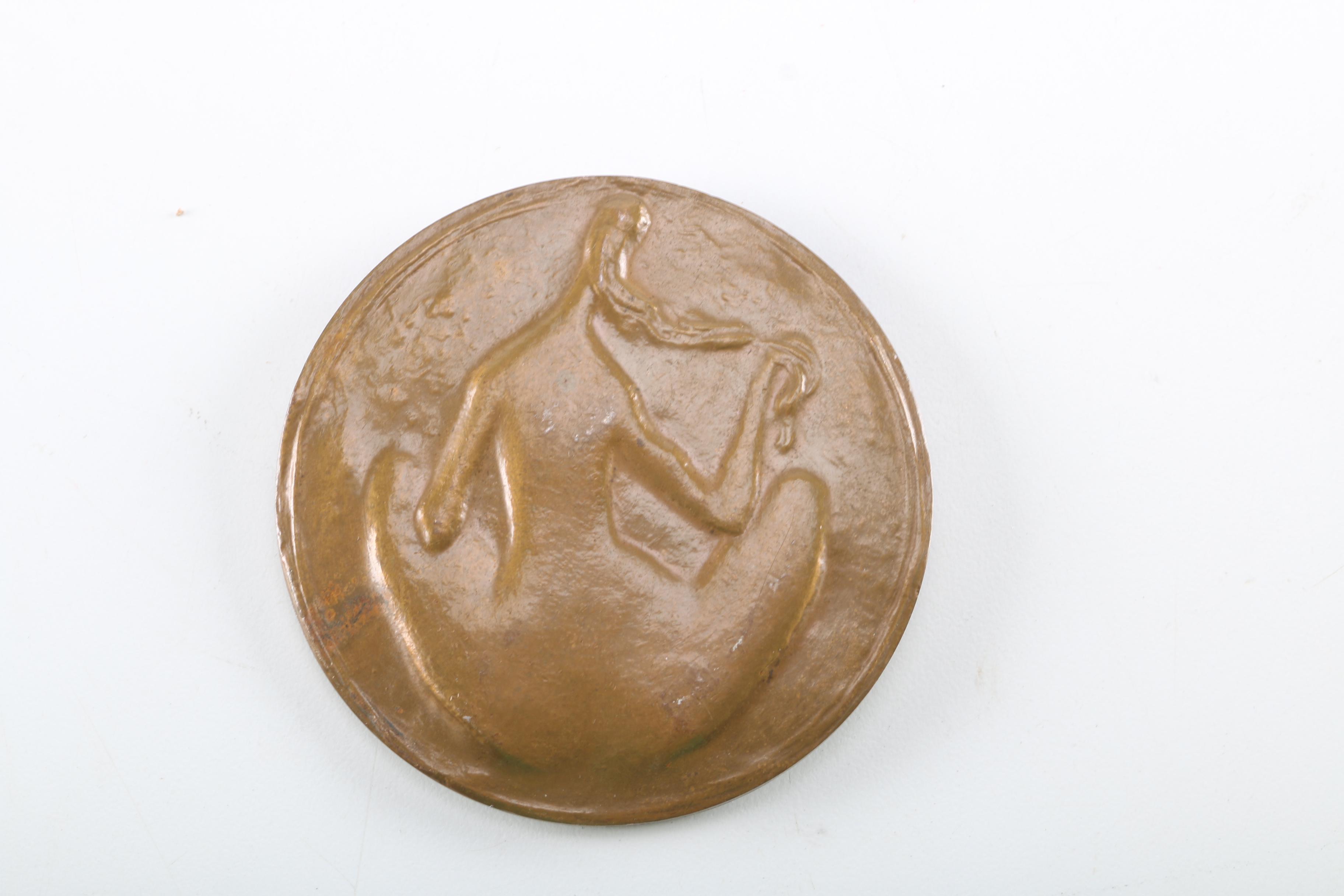 Pair of French Bronze Medallions