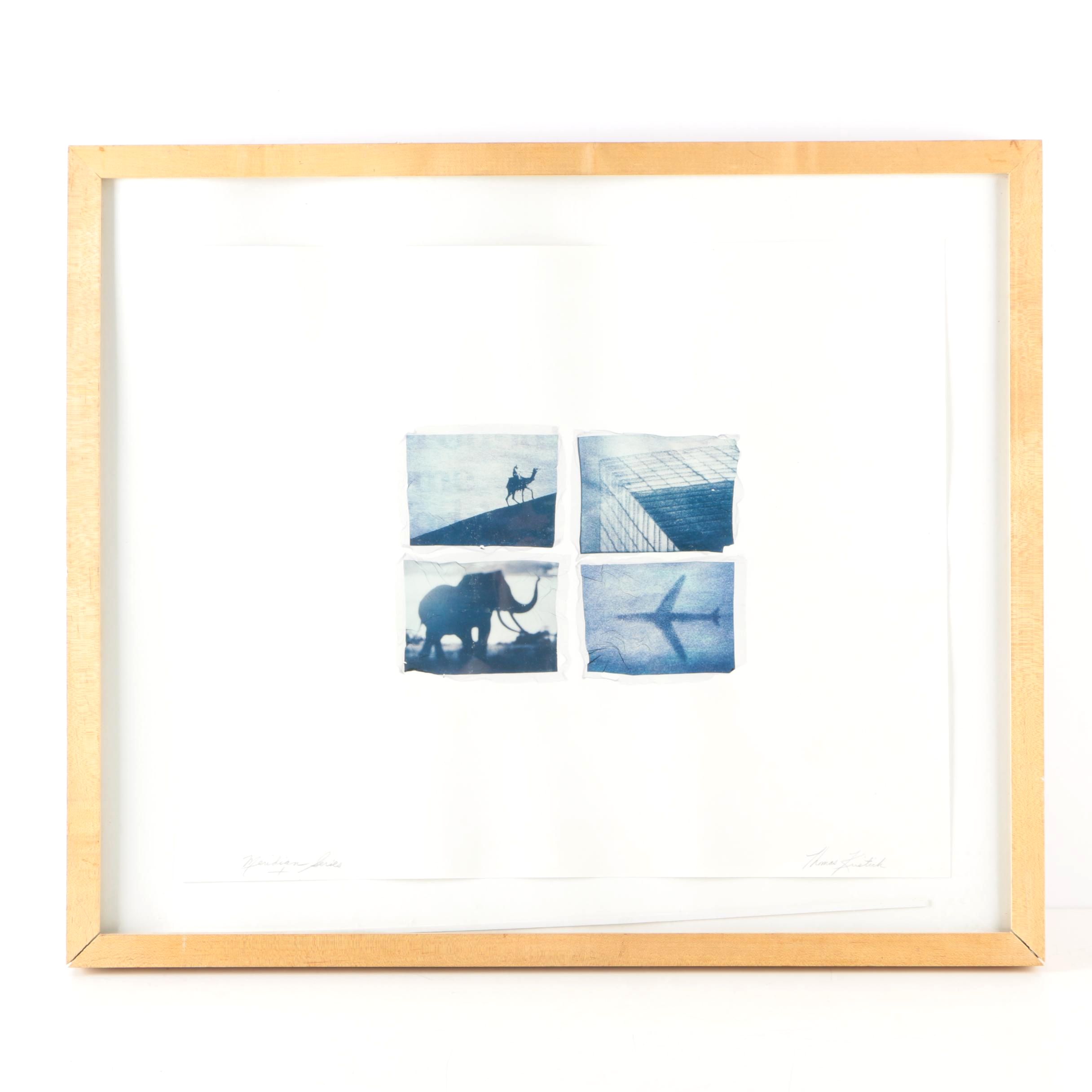 Thomas Kristich Mixed Media Assemblage "Destinations" from the "Meridian" Series