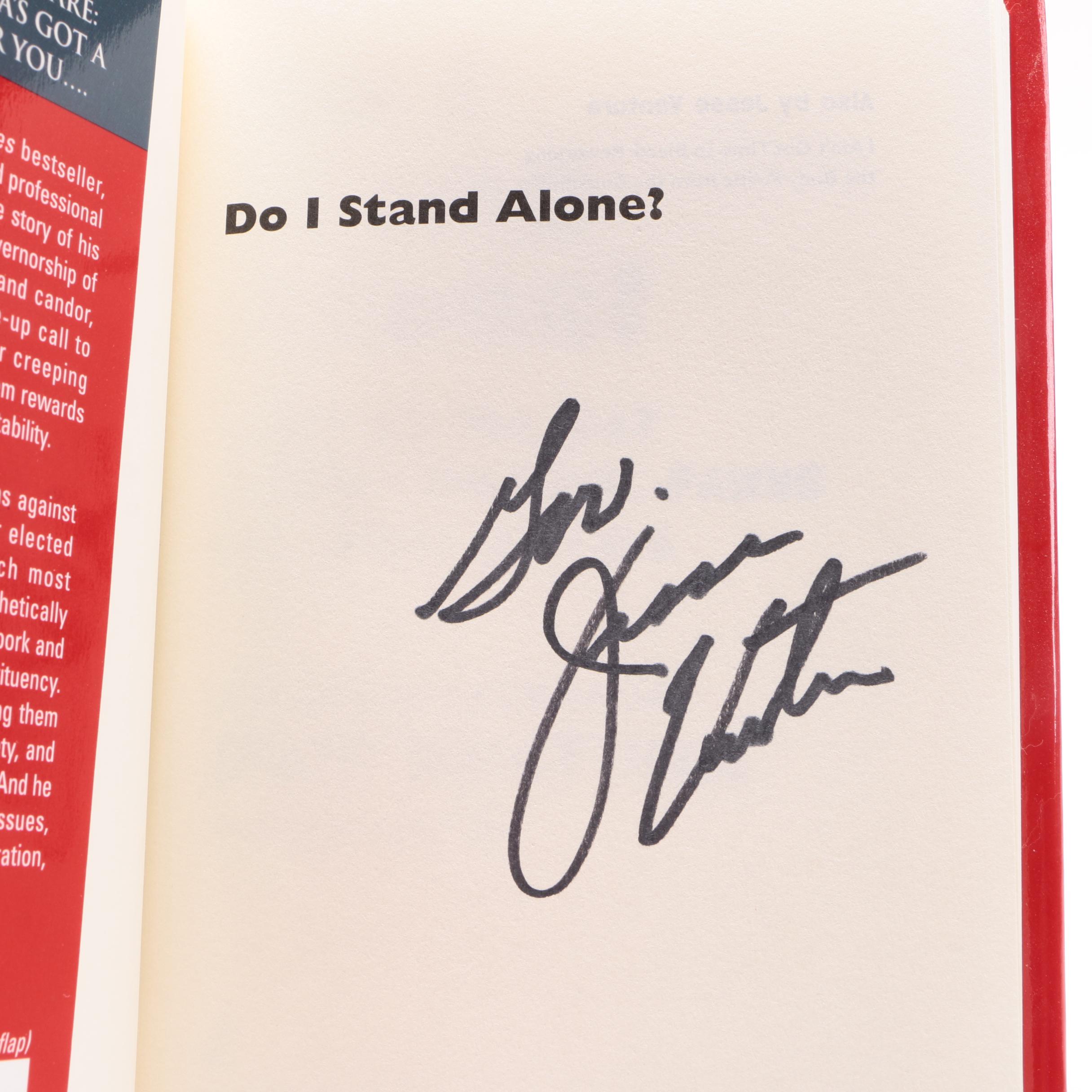 Signed "Do I Stand Alone?" by Governor Jesse Ventura