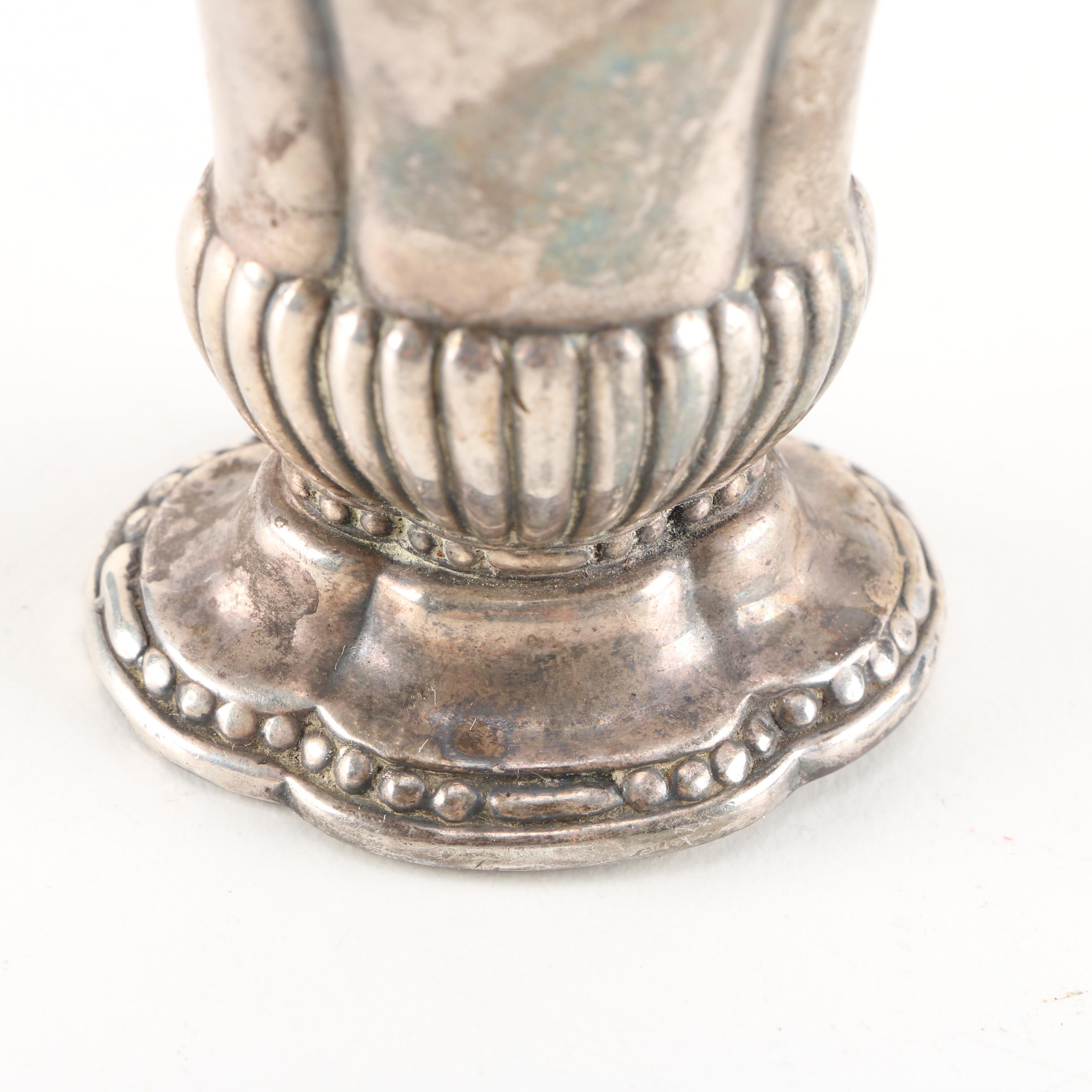 Silver Plate John Sherwood and Sons Silver Plate Chamberstick and Ronson Table Lighter