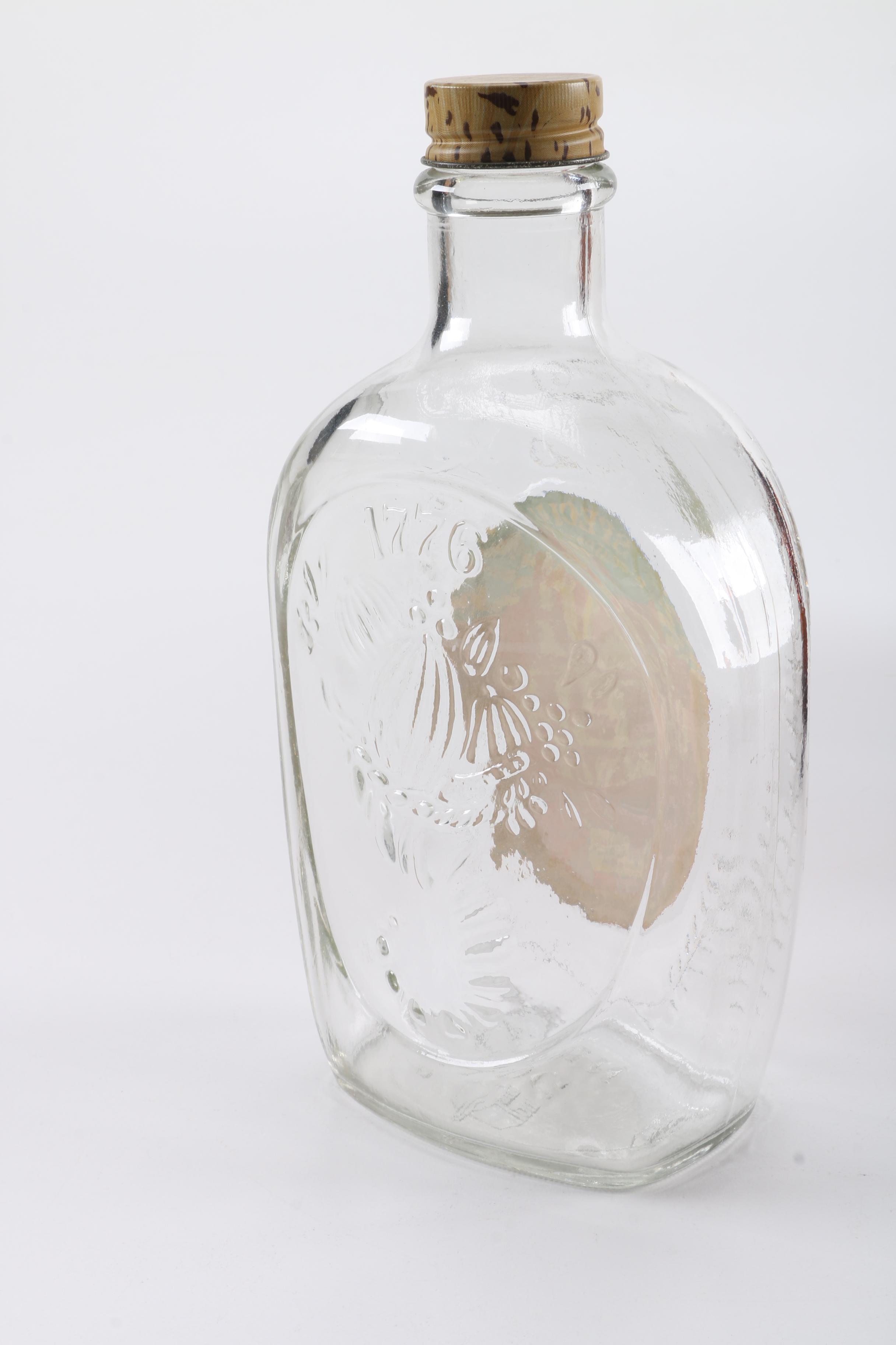 Assorted Decor Featuring Amber Glass Bottles
