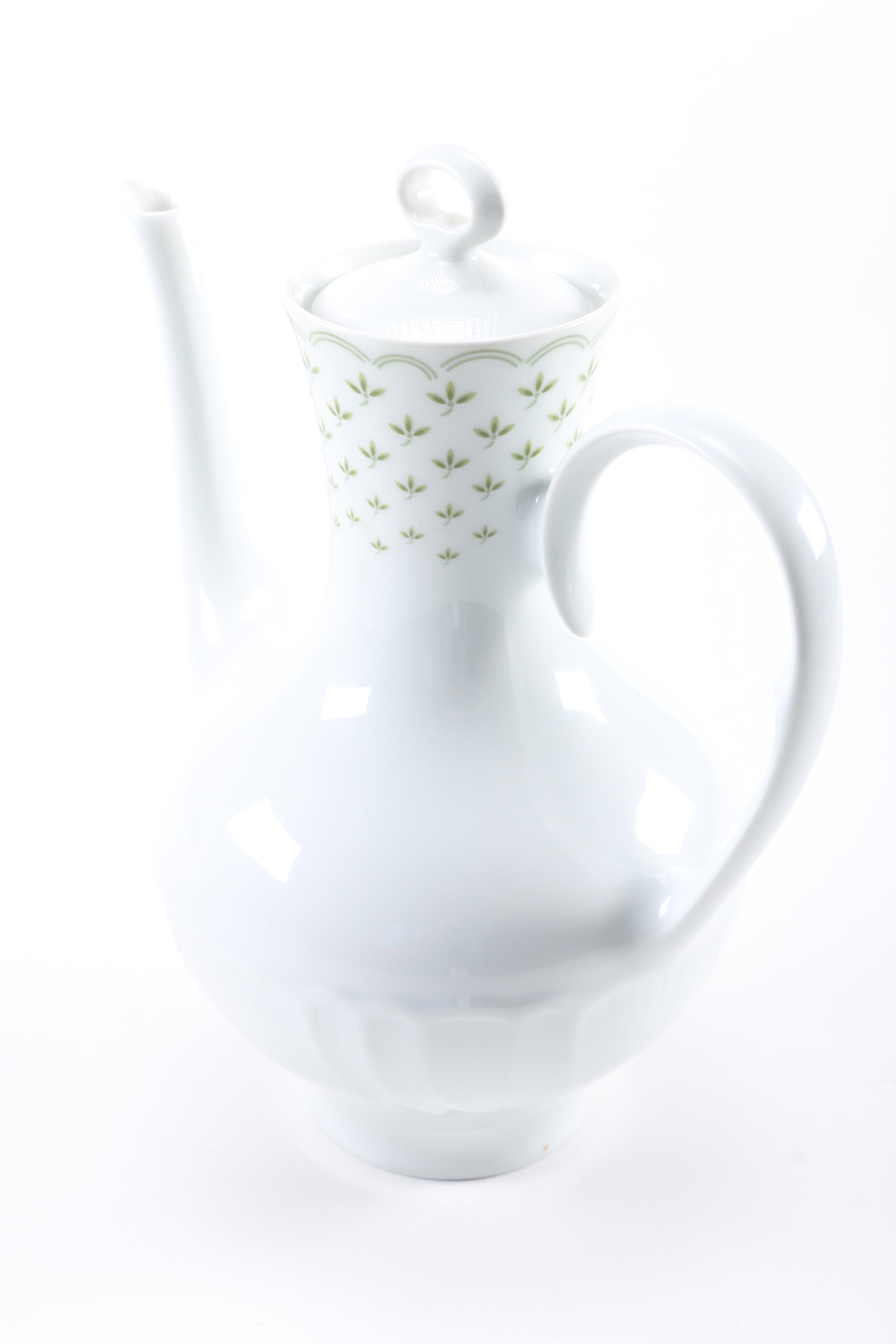Porcelain Rose Medallion Teapot and  Irasia Coffee Pot