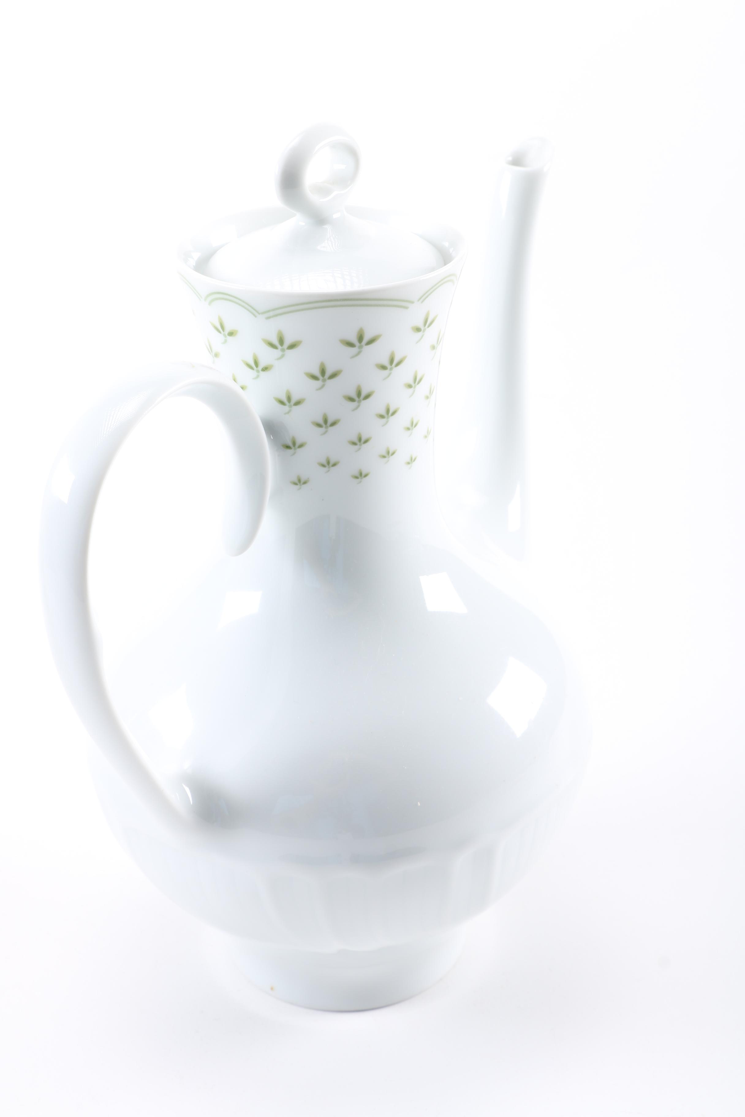 Porcelain Rose Medallion Teapot and  Irasia Coffee Pot