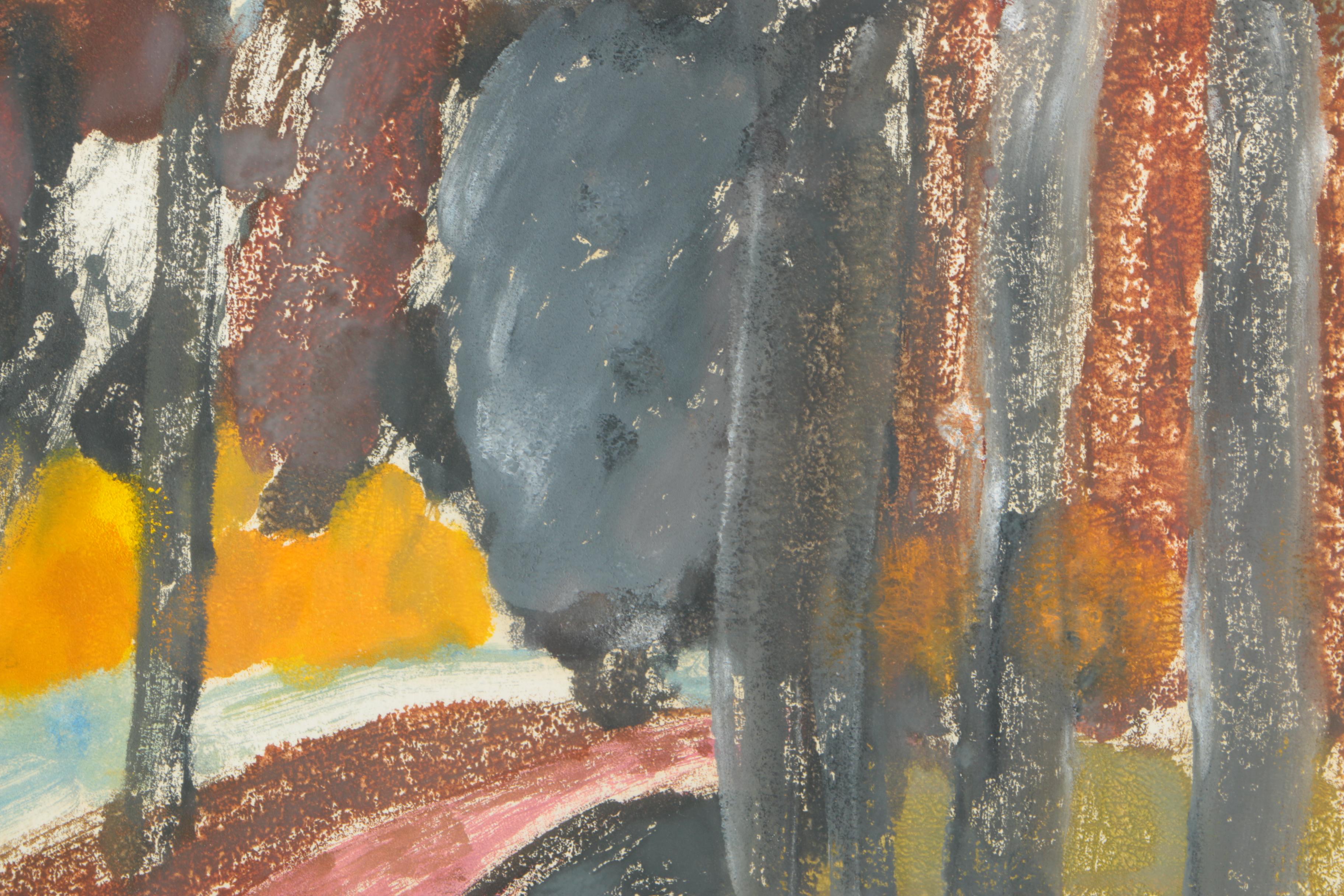 Three Nina Cohen Mono-prints of Trees