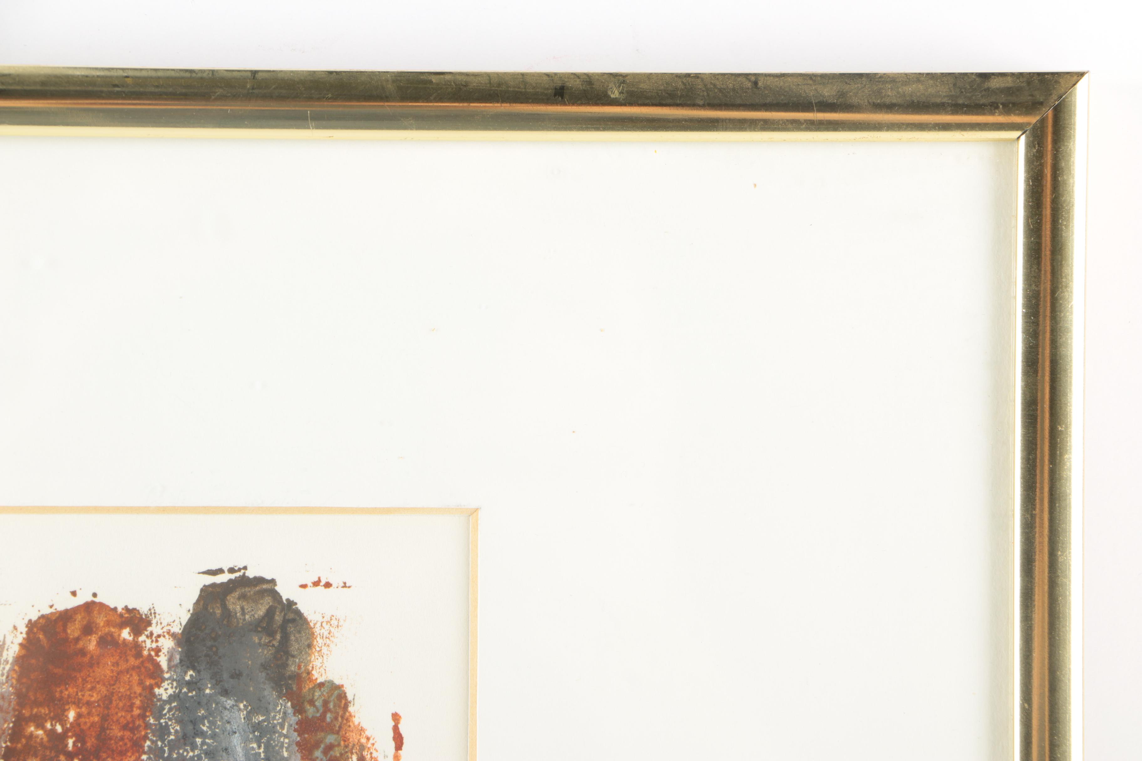 Three Nina Cohen Mono-prints of Trees