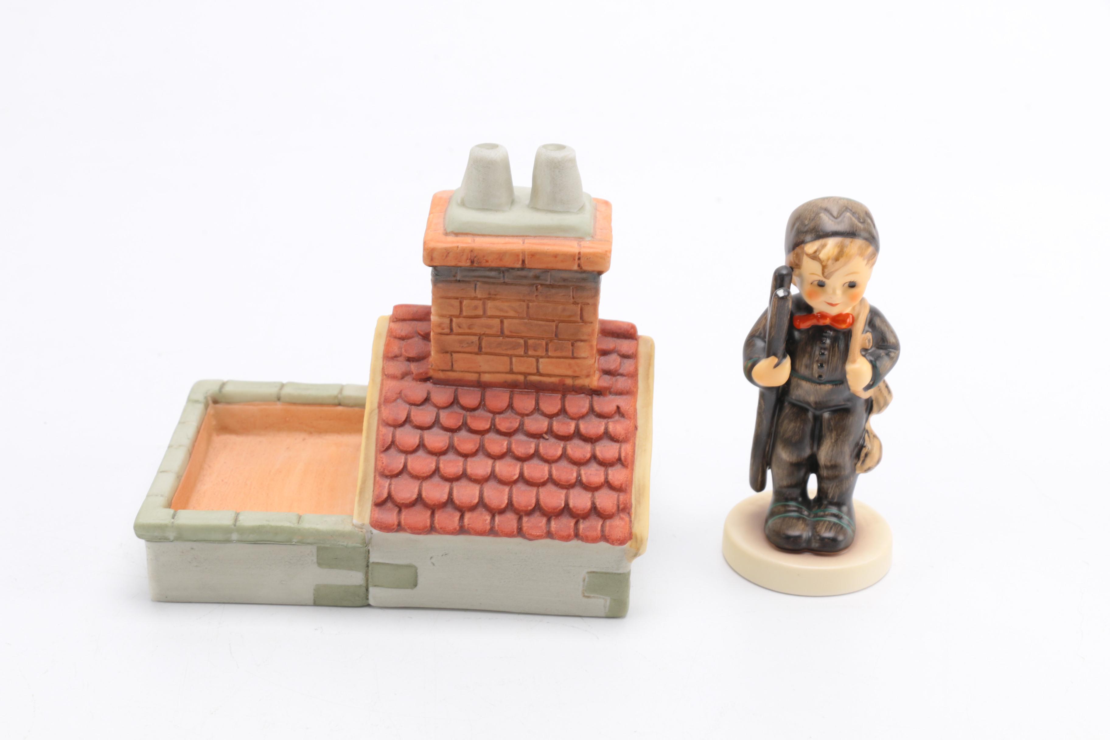 Chimney Sweep Figurine and House