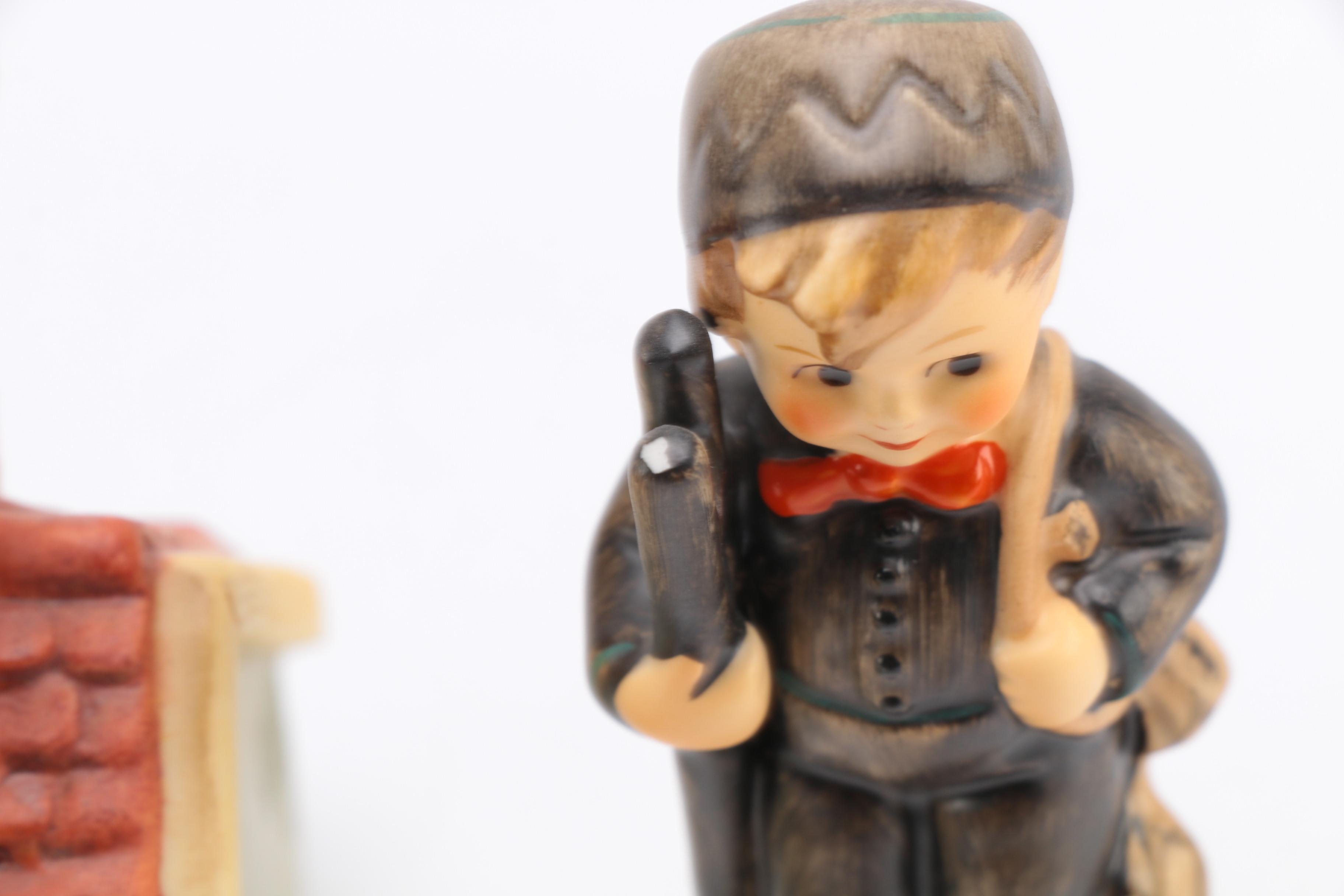 Chimney Sweep Figurine and House