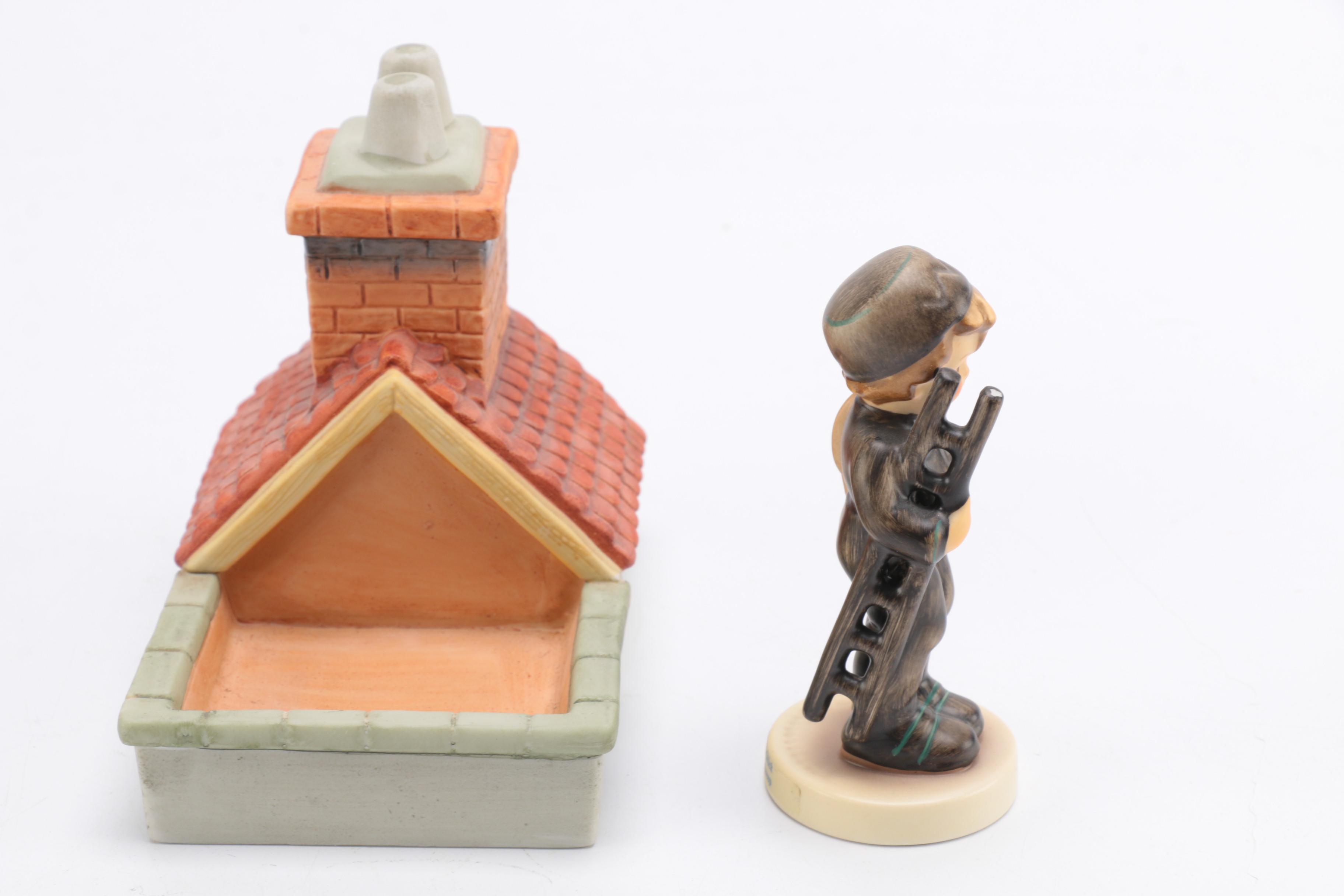 Chimney Sweep Figurine and House