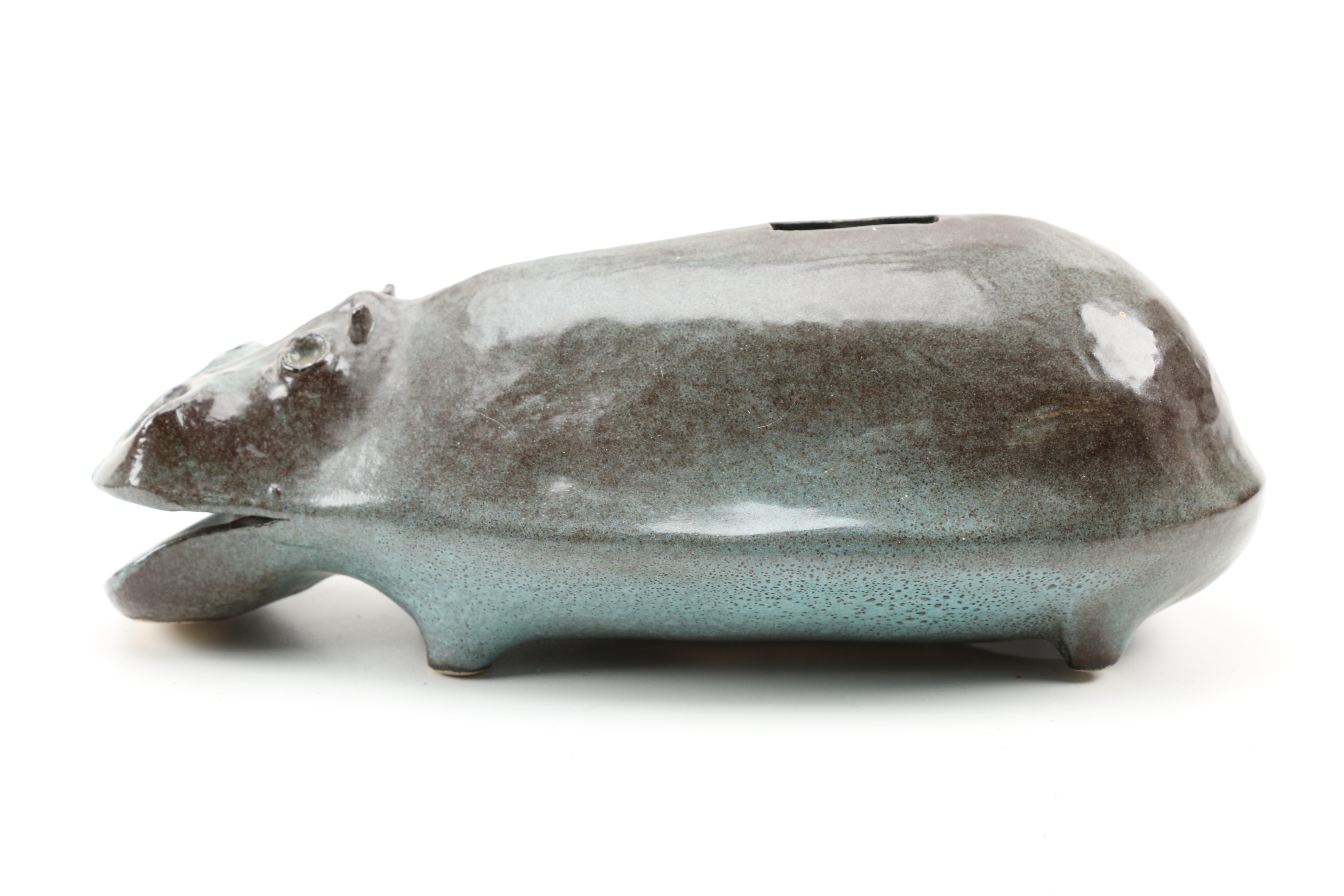 Circa 1960s Bennington Potters Hippopotamus Bank