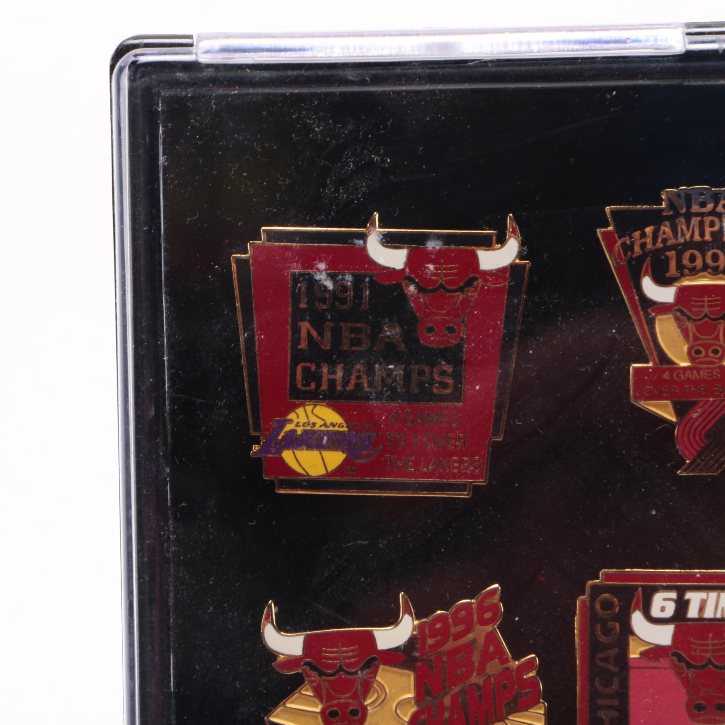 Chicago Bulls Commemorative Pin Set and Chicago Bull T-Shirts