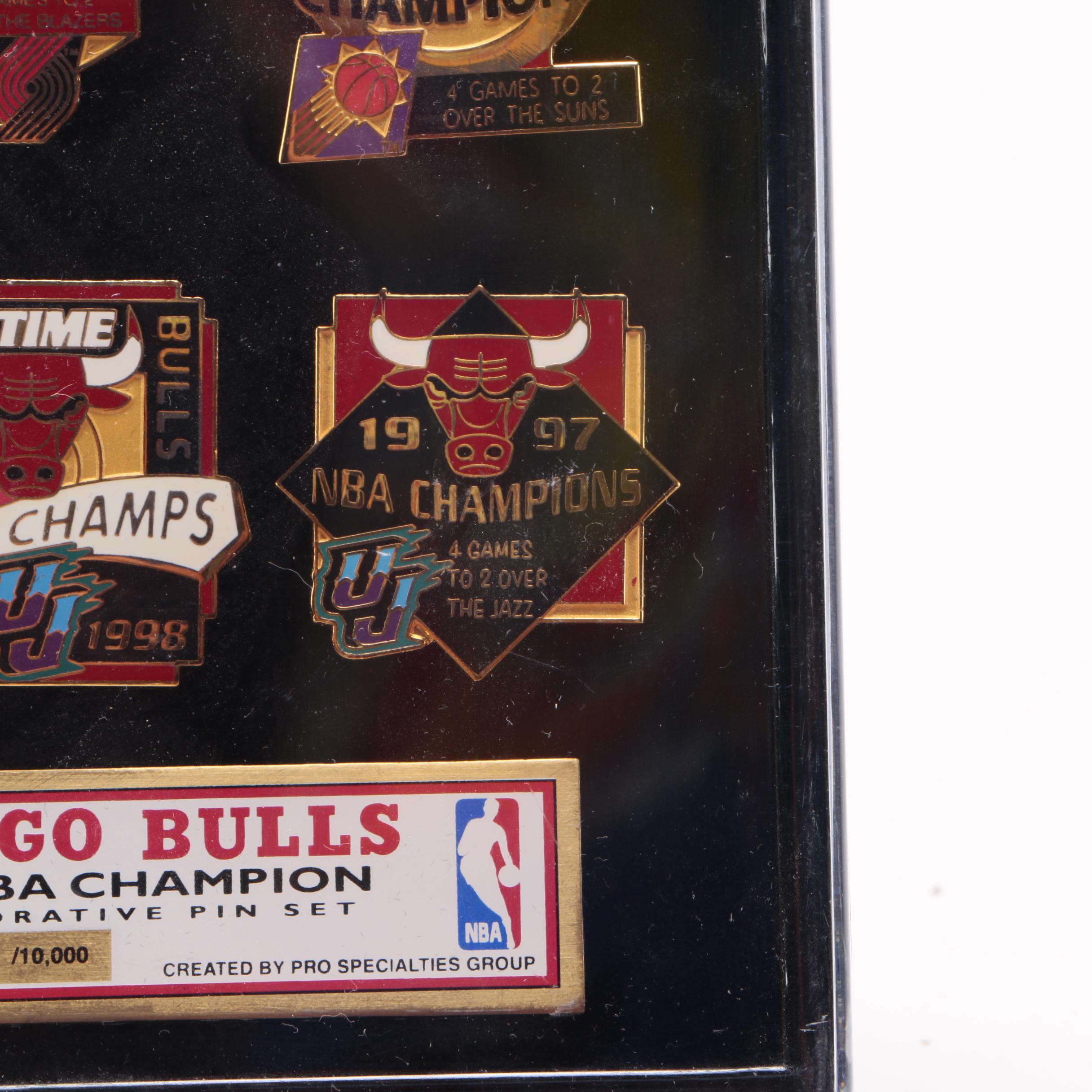 Chicago Bulls Commemorative Pin Set and Chicago Bull T-Shirts