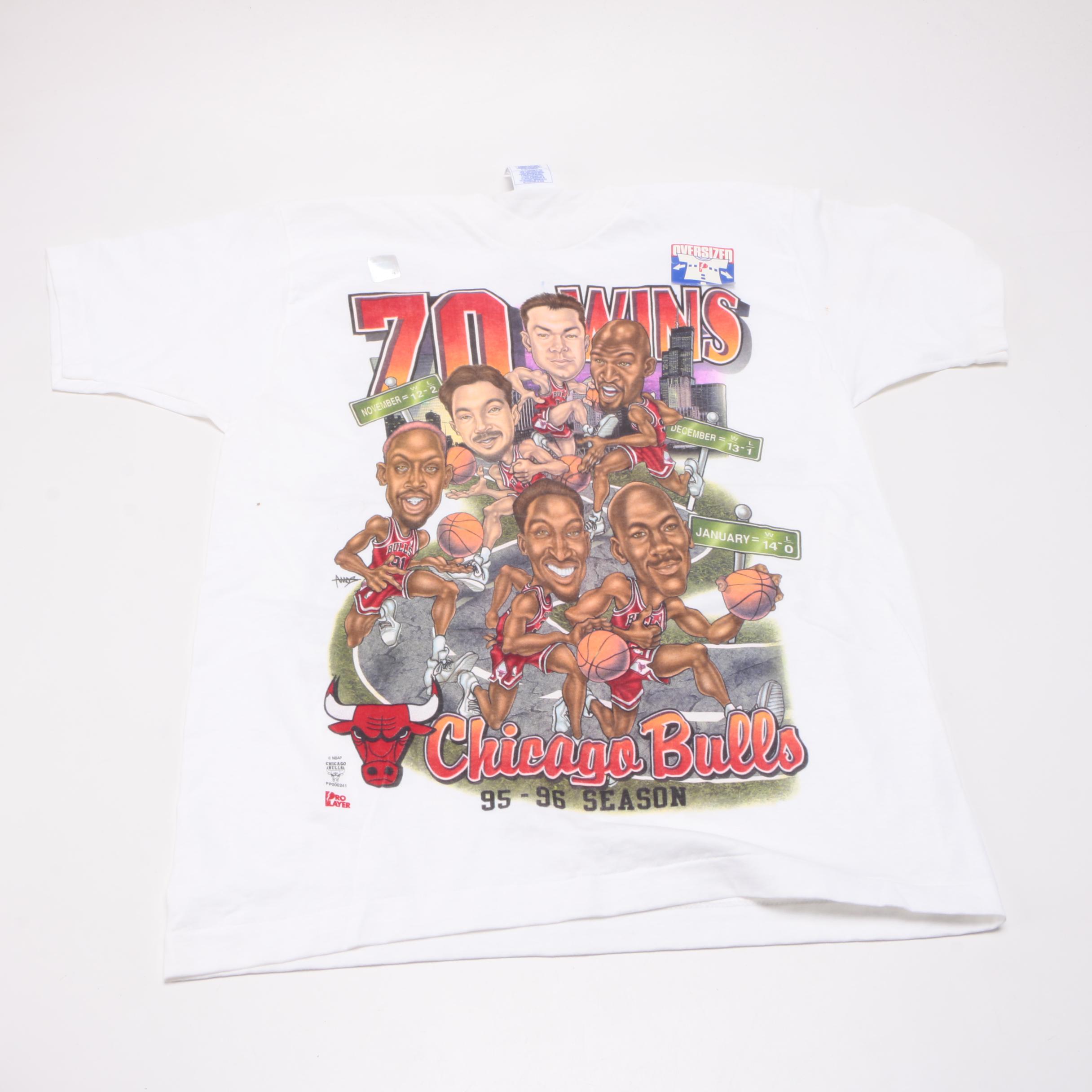 Chicago Bulls Commemorative Pin Set and Chicago Bull T-Shirts