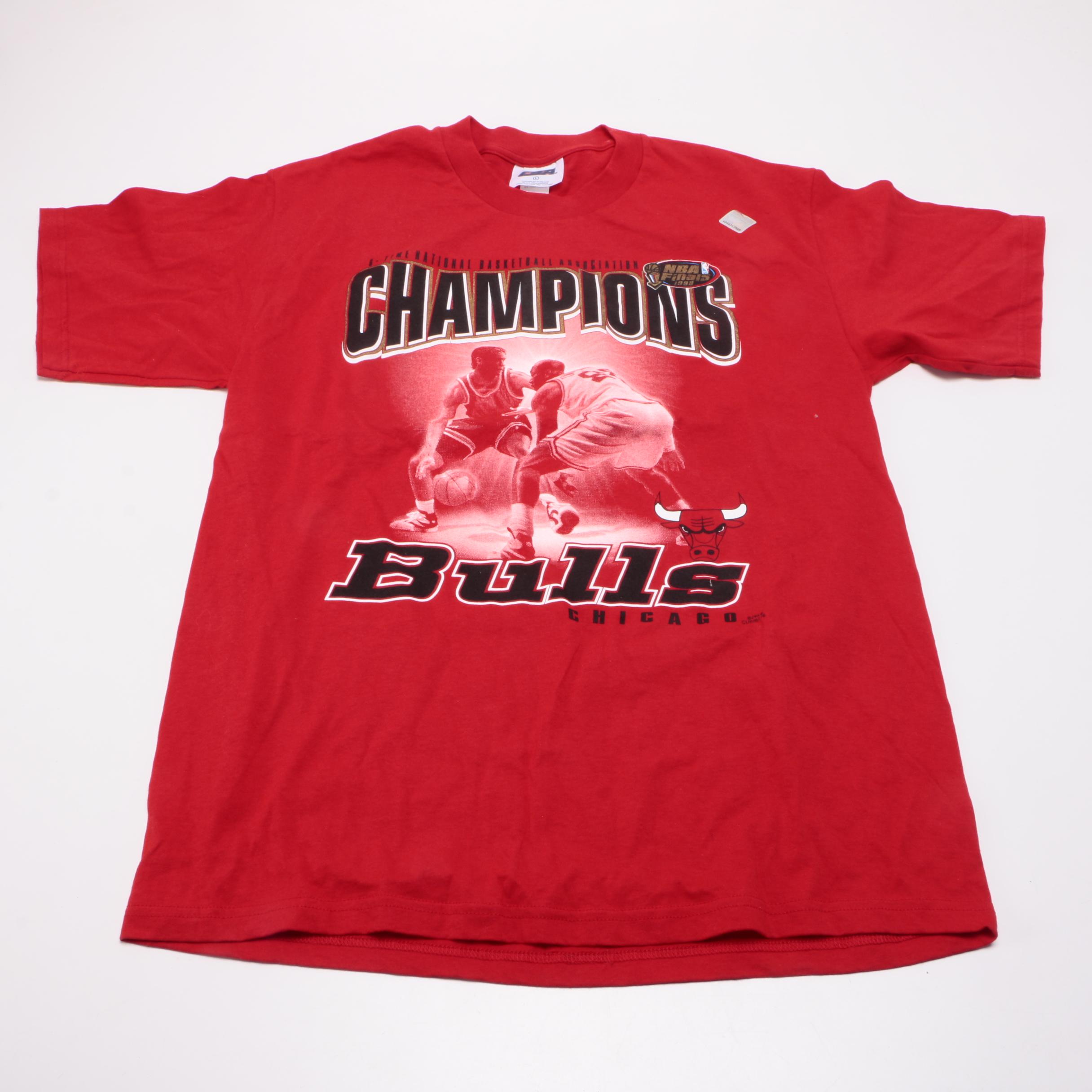 Chicago Bulls Commemorative Pin Set and Chicago Bull T-Shirts