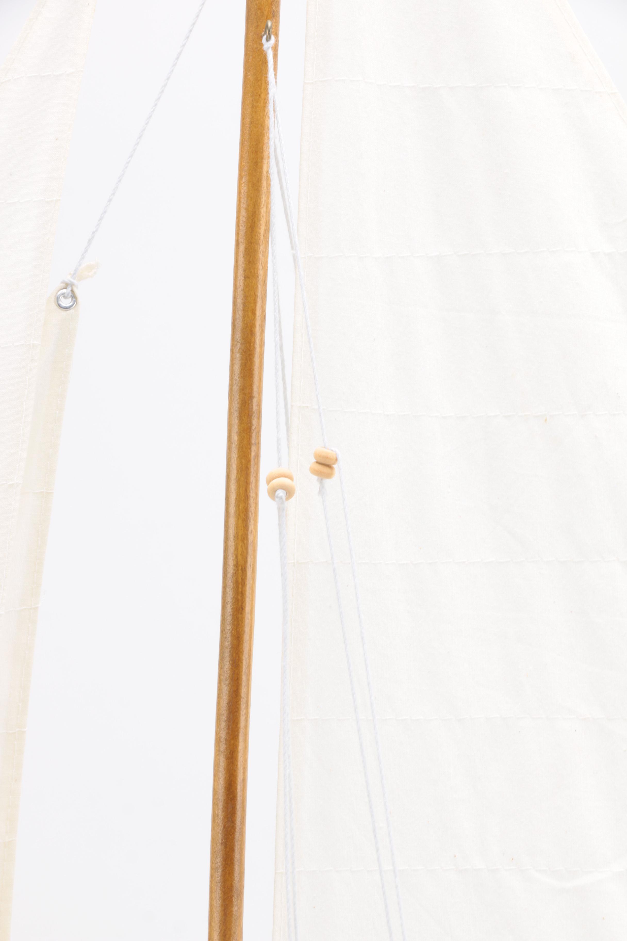 Wooden Sailboat Model Décor