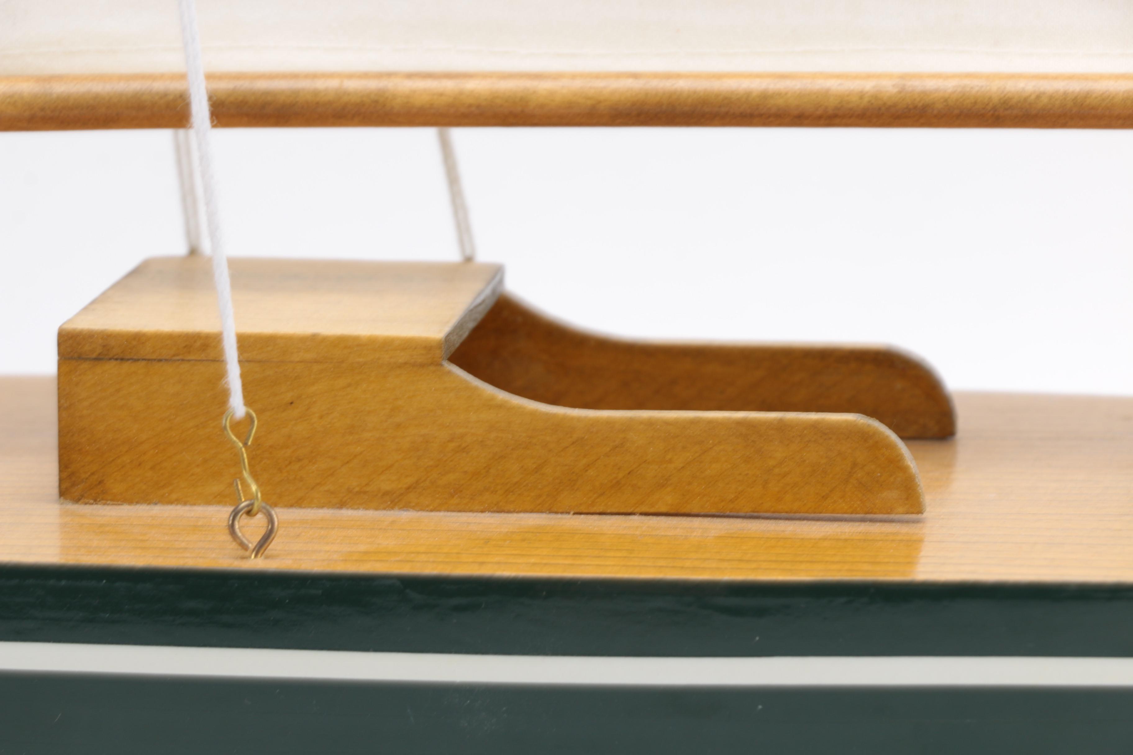 Wooden Sailboat Model Décor